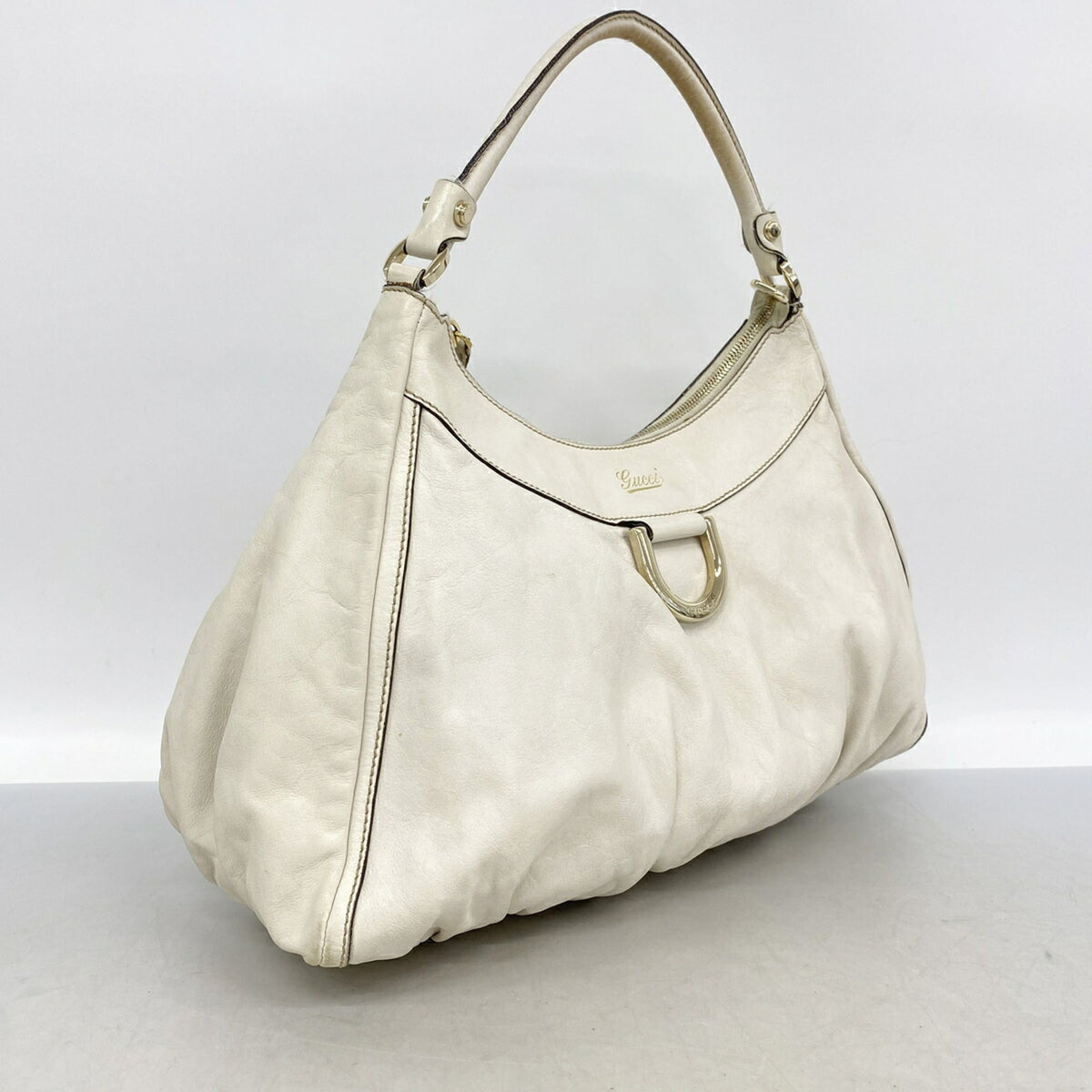 Gucci White Leather Shoulder Bag (Pre-Owned)
