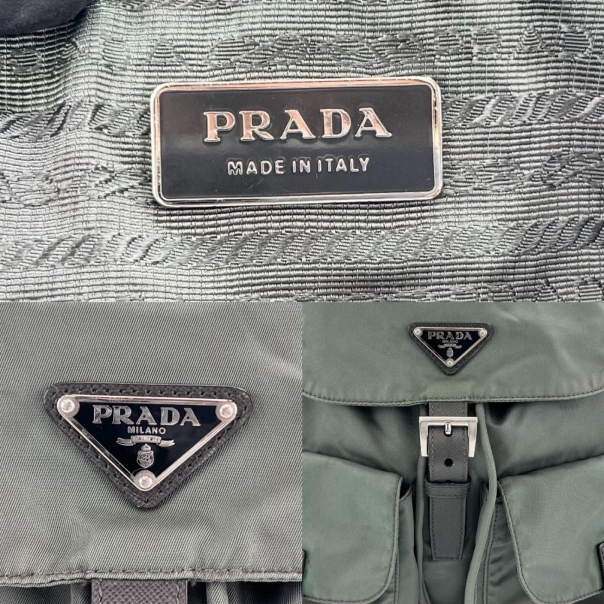 Prada Olive Nylon Backpack (Pre-Owned)