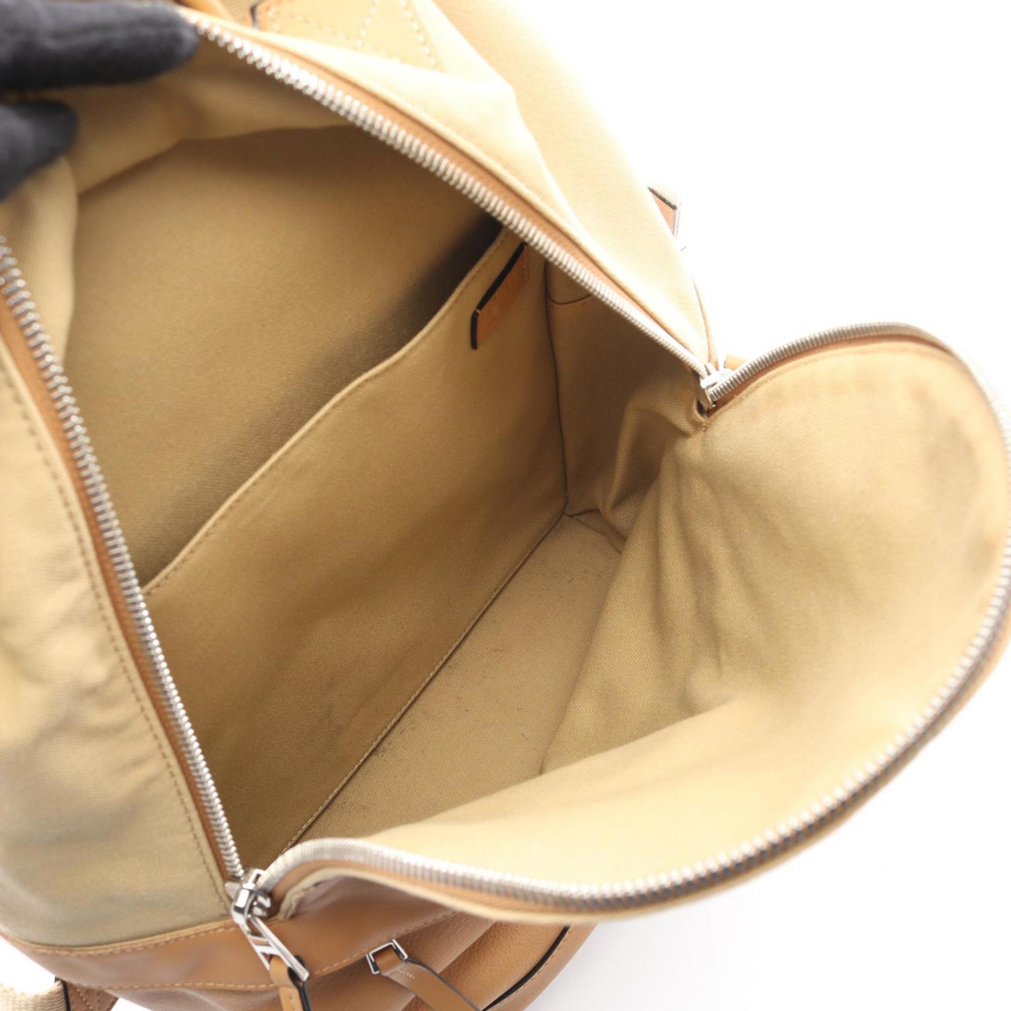 Loewe Beige Canvas Leather Backpack (Pre-Owned)