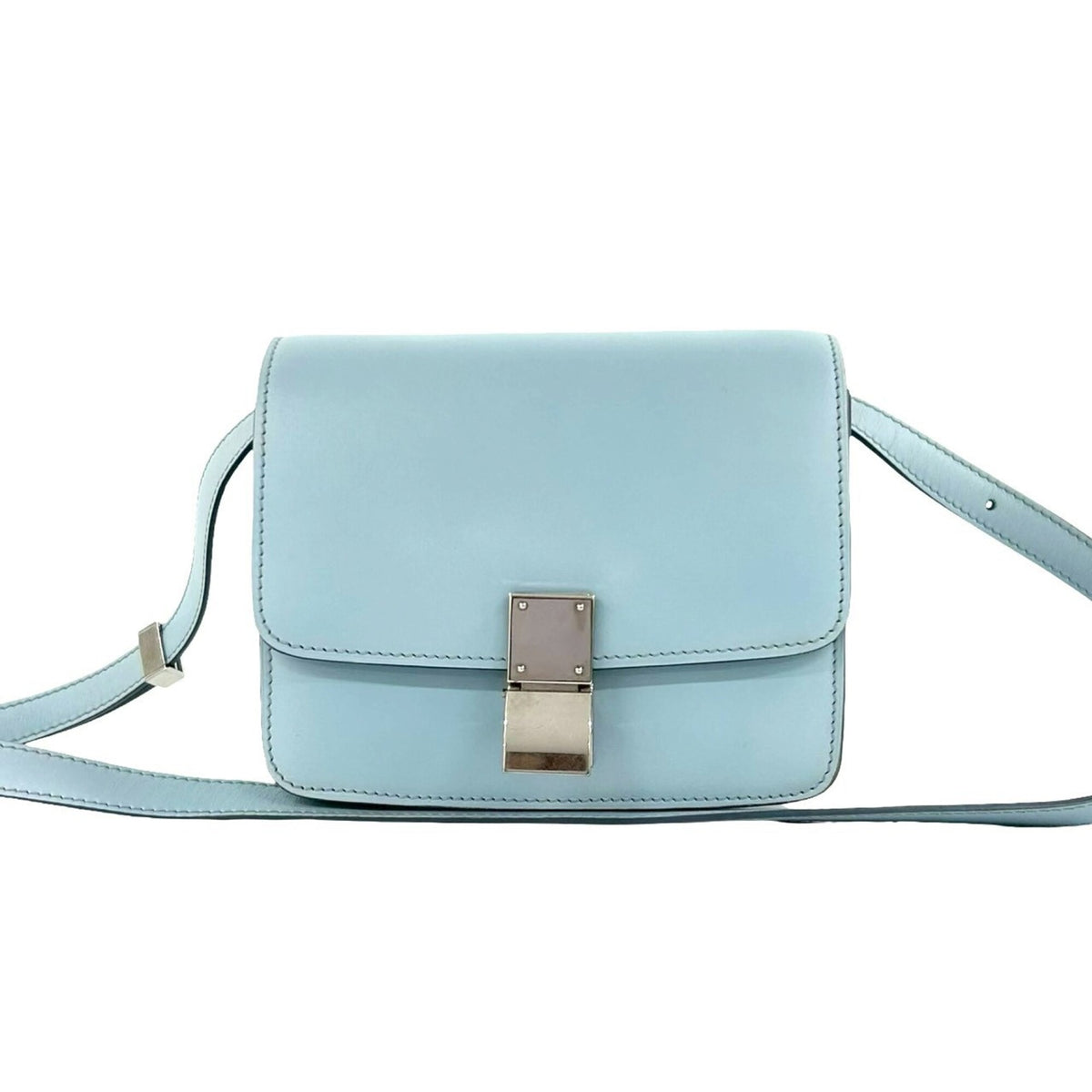 Celine Blue Leather Pochette Shoulder Bag (Pre-Owned)