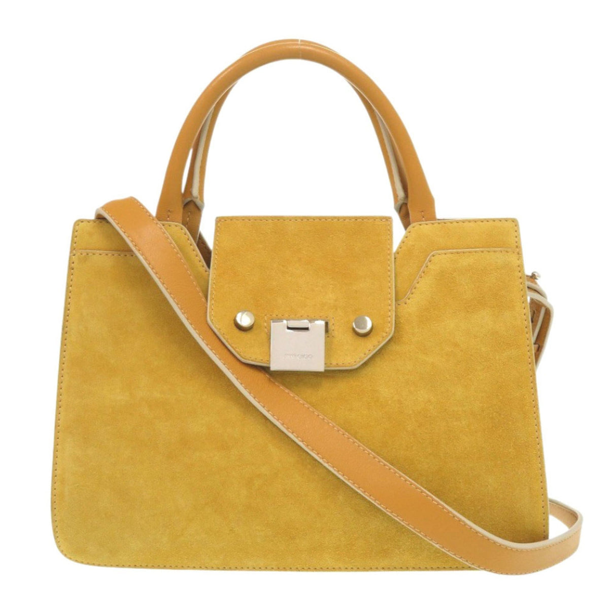 Jimmy Choo Yellow Suede Handbag Shoulder Bag (Pre-Owned)
