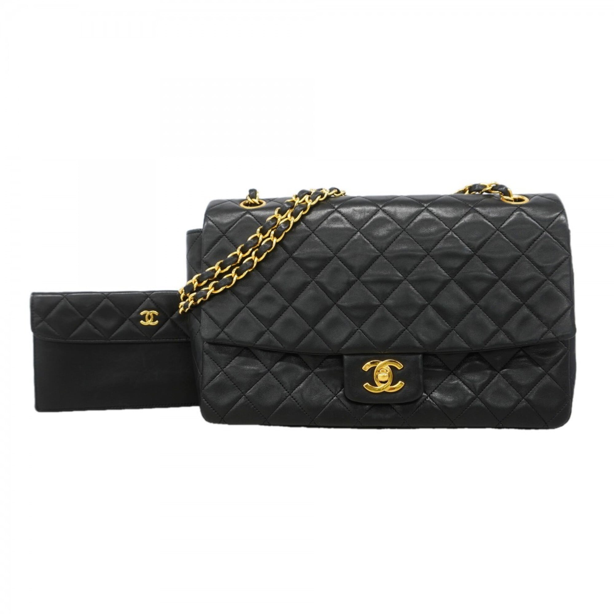 Chanel Black Leather Shoulder Bag (Pre-Owned)