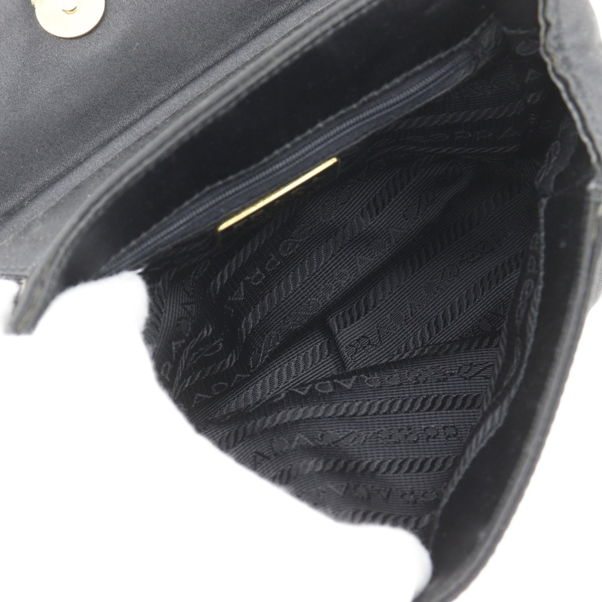 Prada Black Satin Shoulder Bag (Pre-Owned)