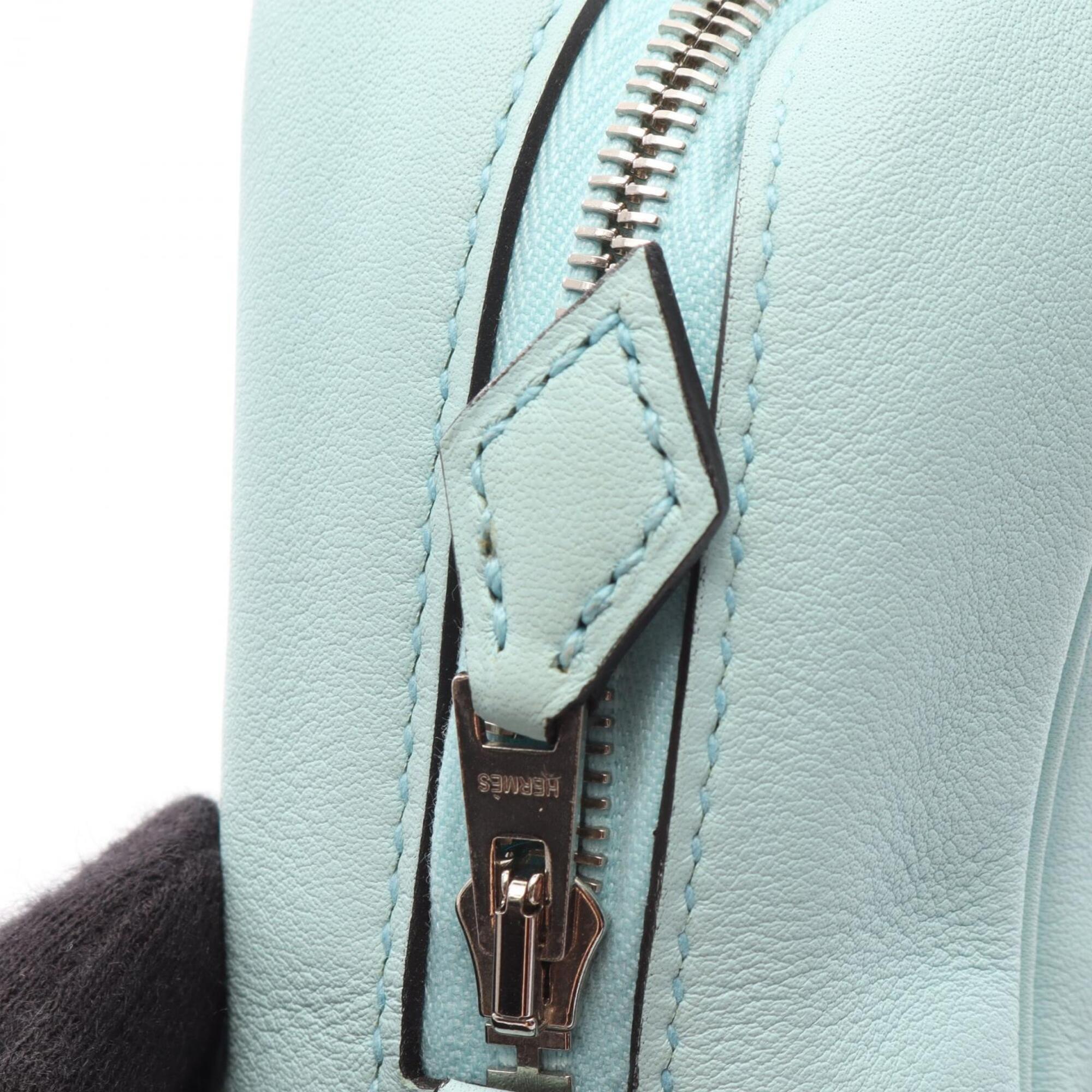 Hermes Blue Swift Leather Leather Handbag (Pre-Owned)