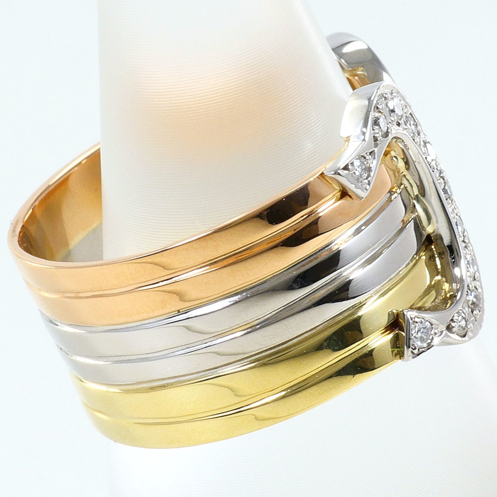 Unbranded Pink Gold Platinum Yellow Gold Yellow Gold (18K) Pink Gold (18K) Platinum 900 Band Ring (Pre-Owned)