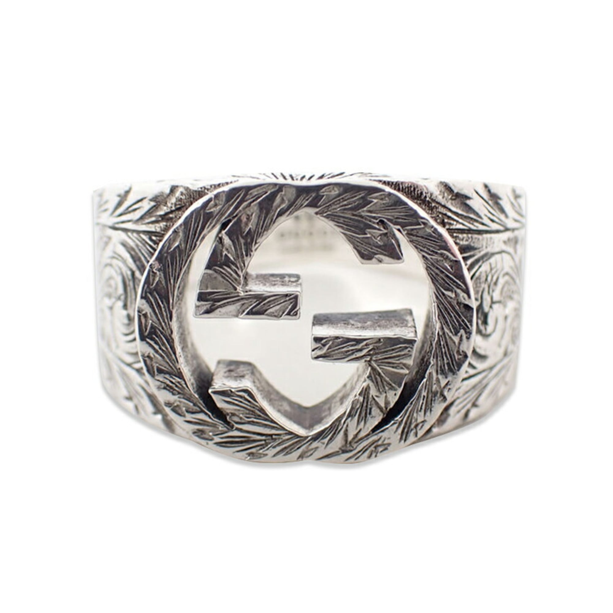 Gucci Sterling Silver 925 Band Ring (Pre-Owned)