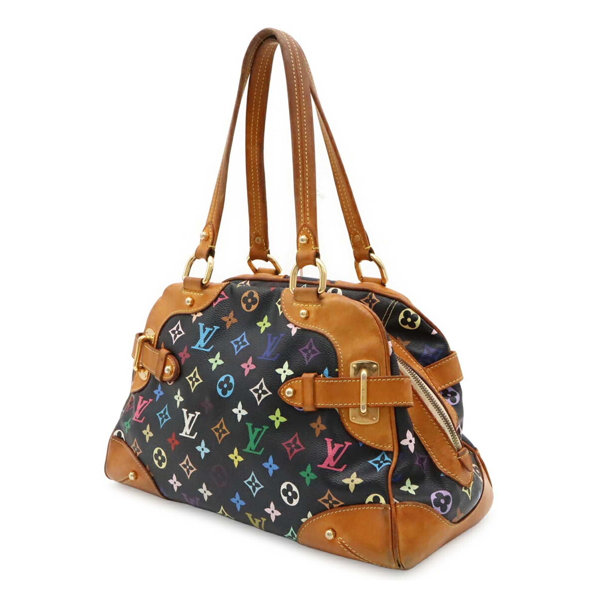 Louis Vuitton Black Multi-Color Noir Monogram Multicolore Handbag Shoulder Bag (Pre-Owned)