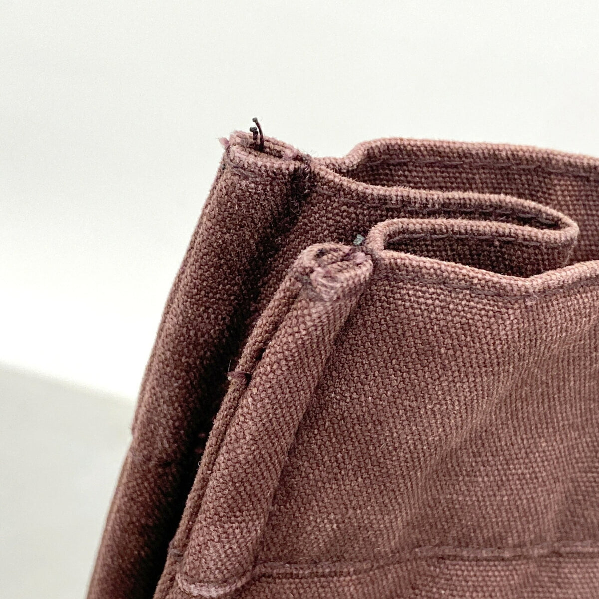 Hermes Bordeaux Canvas Tote Bag (Pre-Owned)