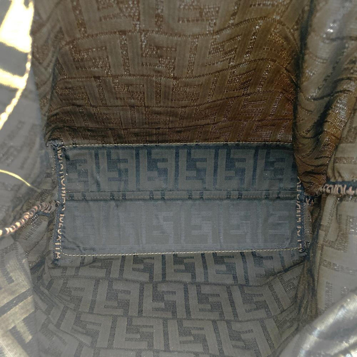 Fendi Brown Nylon Shoulder Bag Tote Bag (Pre-Owned)