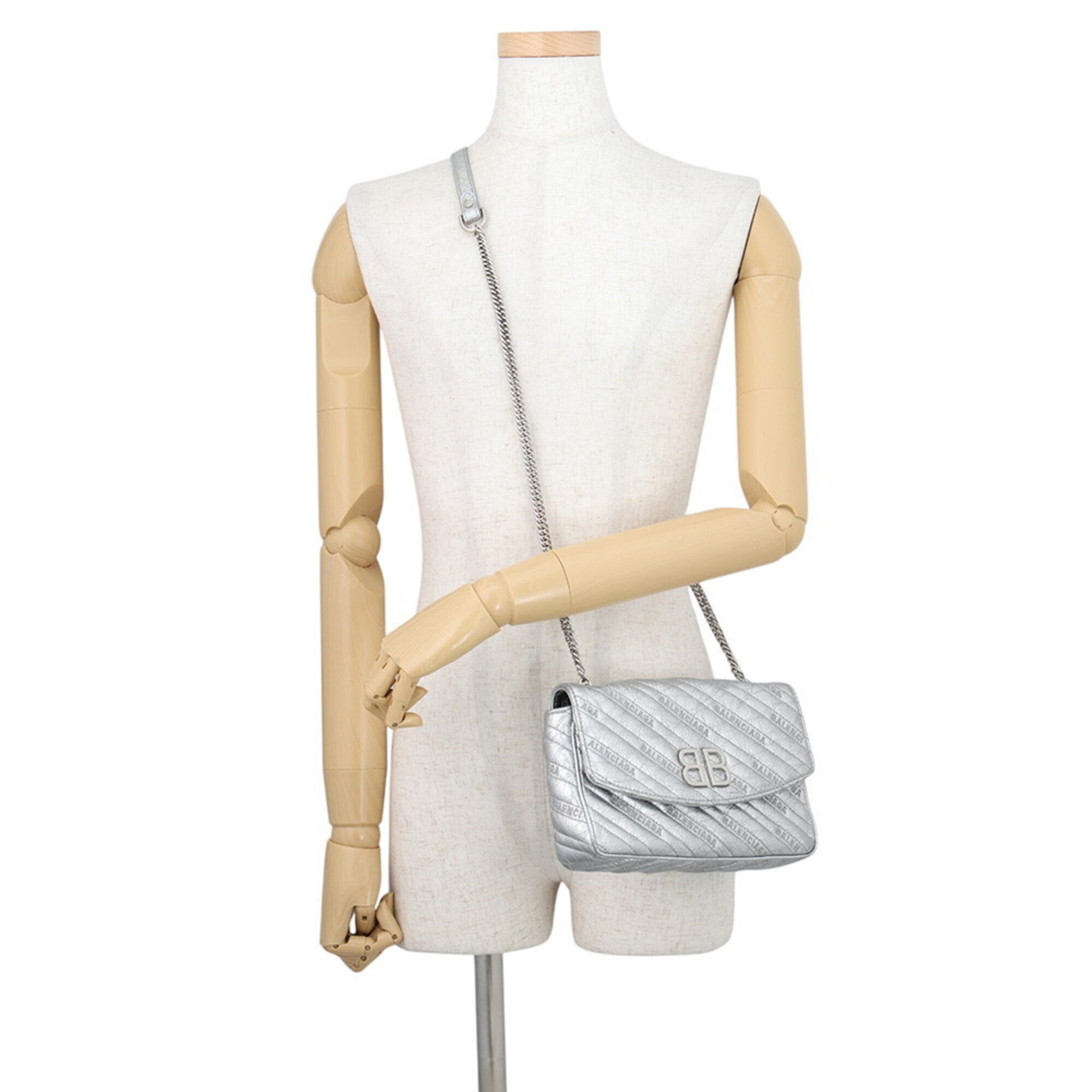 Balenciaga Silver Leather Shoulder Bag (Pre-Owned)