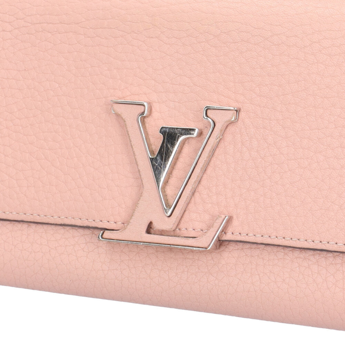Louis Vuitton Galle Magnolia Or Pink Leather Coin Purse/Coin Case (Pre-Owned)