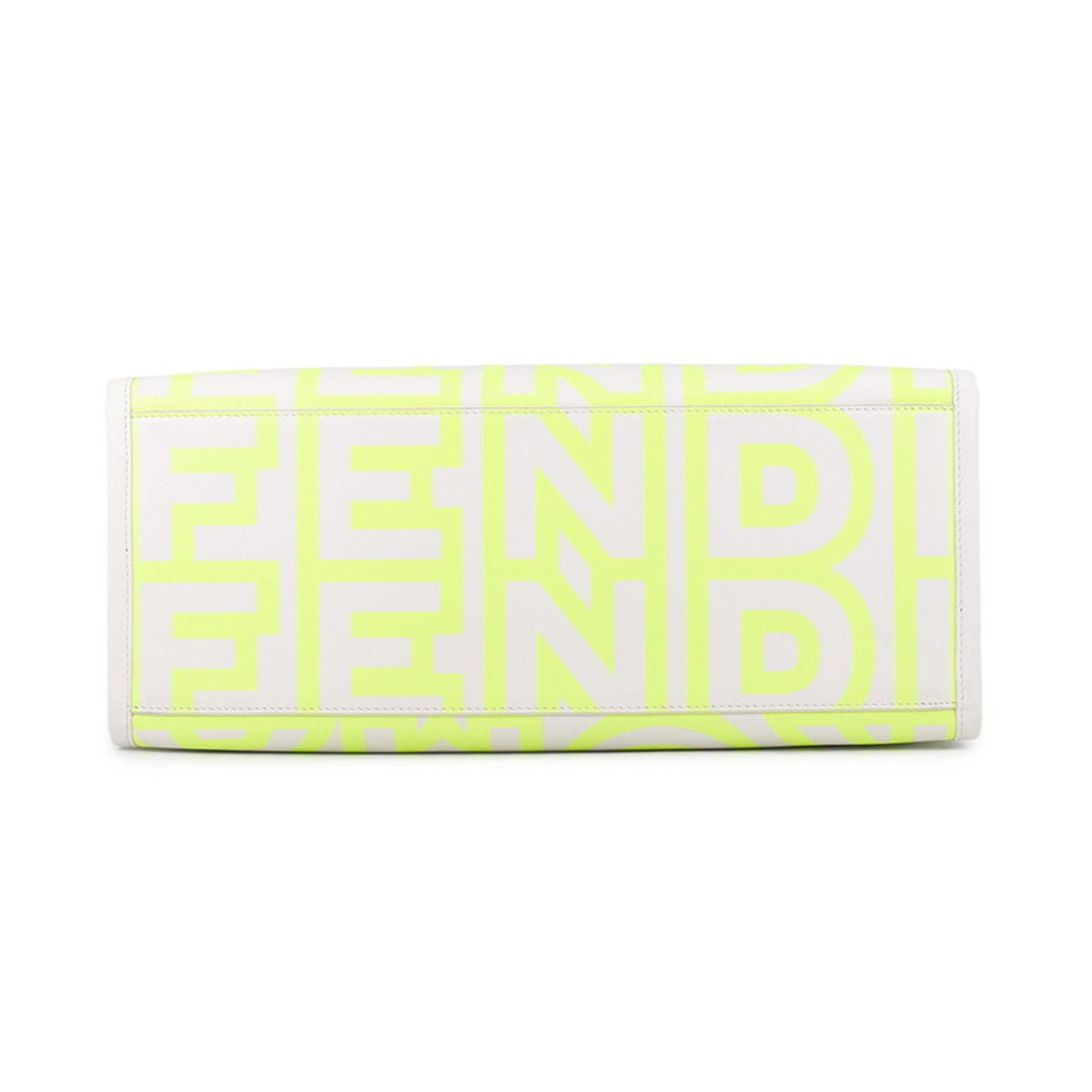Fendi White Yellow Leather Tote Bag (Pre-Owned)