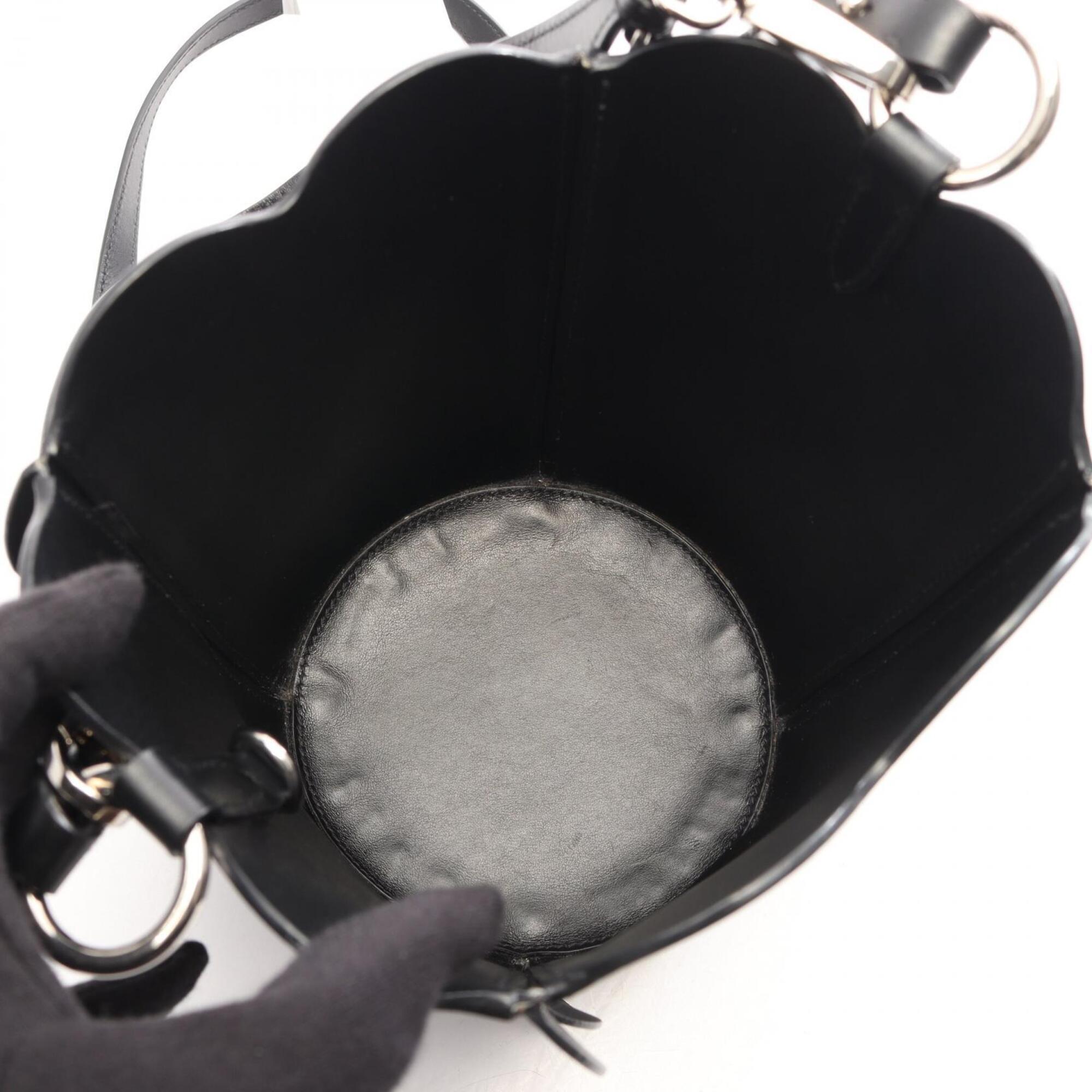 Miu Miu Black Leather Handbag Pouch (Pre-Owned)