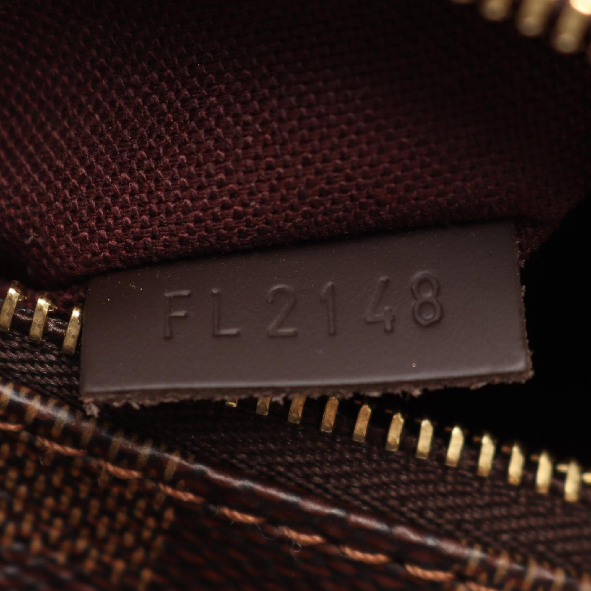 Louis Vuitton Damier Brown Ebene Coated Canvas Handbag Tote Bag (Pre-Owned)