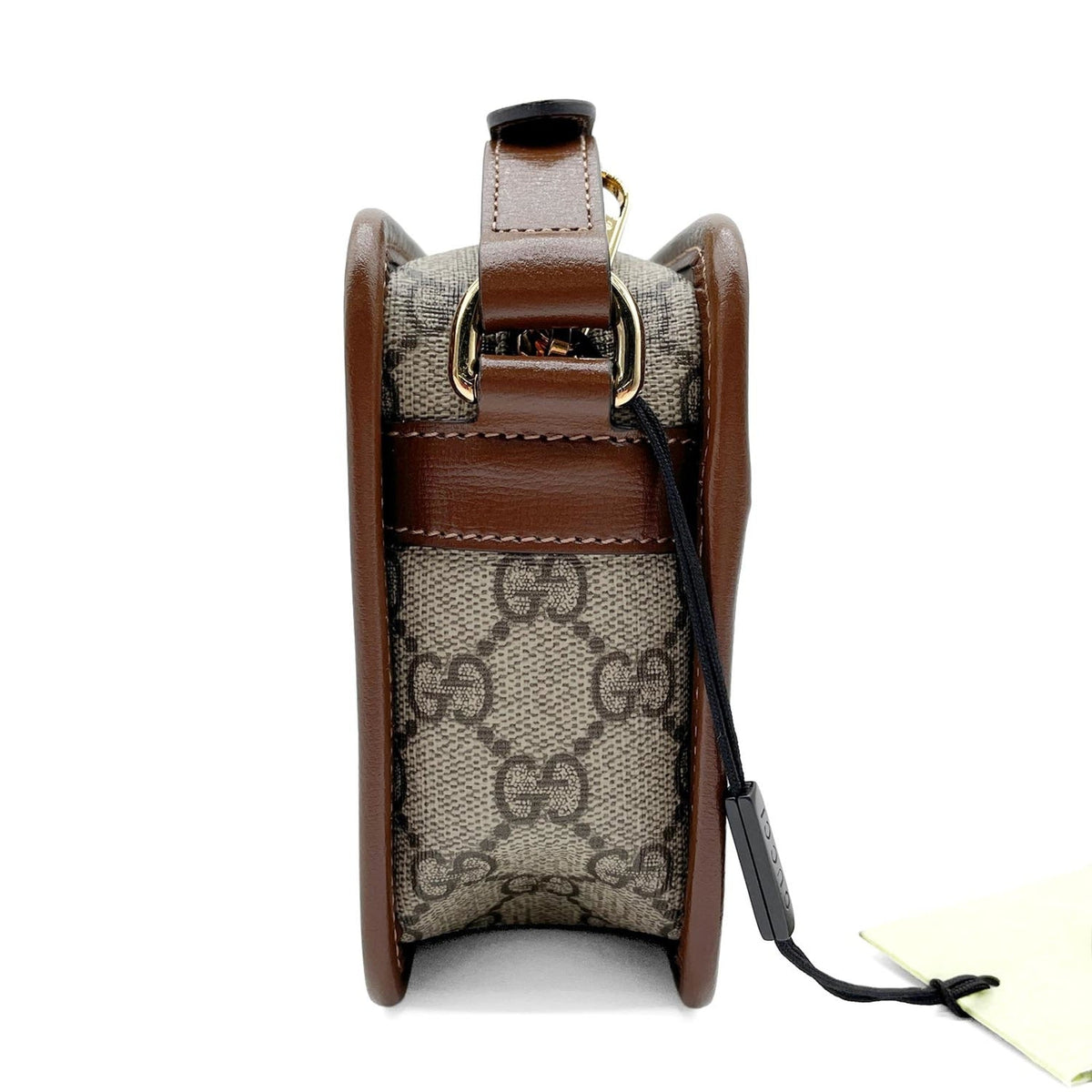 Gucci Brown Gray Pvc Leather Pochette Shoulder Bag (Pre-Owned)