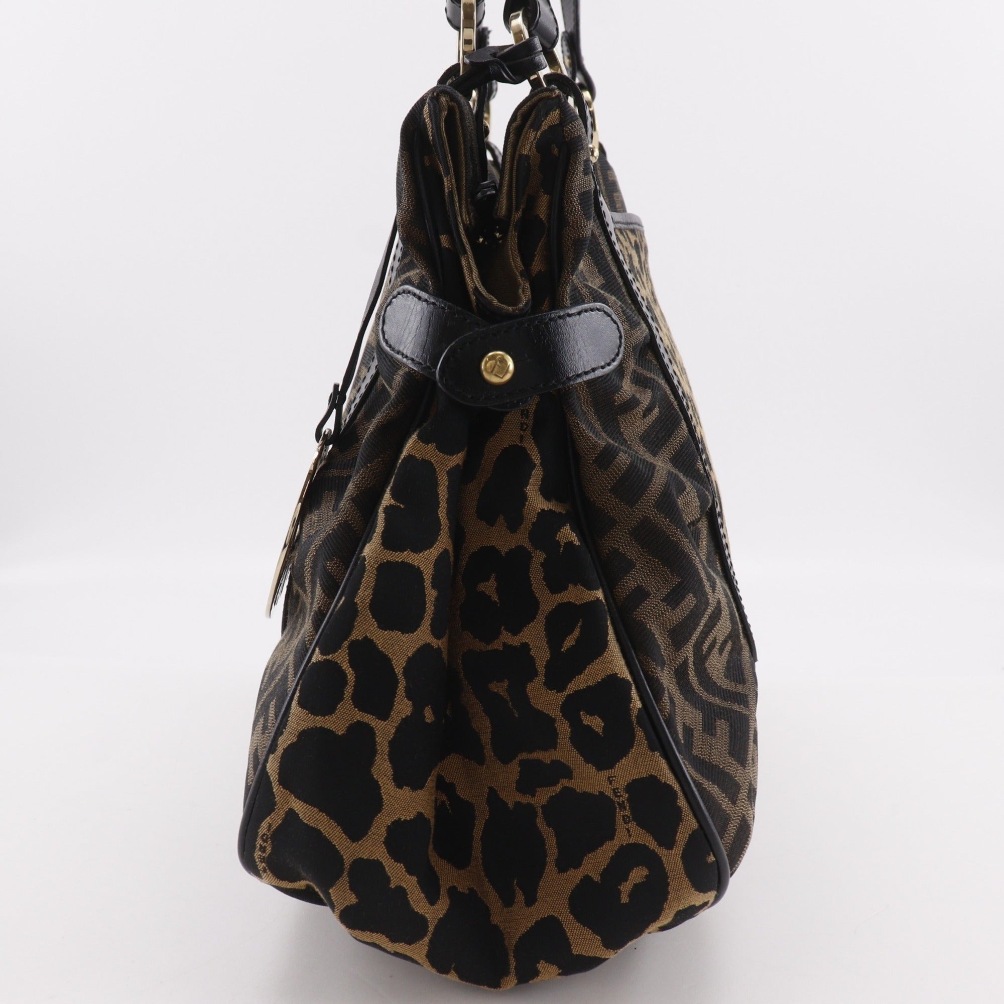 Fendi Zucca Brown Nylon Canvas Tote Bag (Pre-Owned)