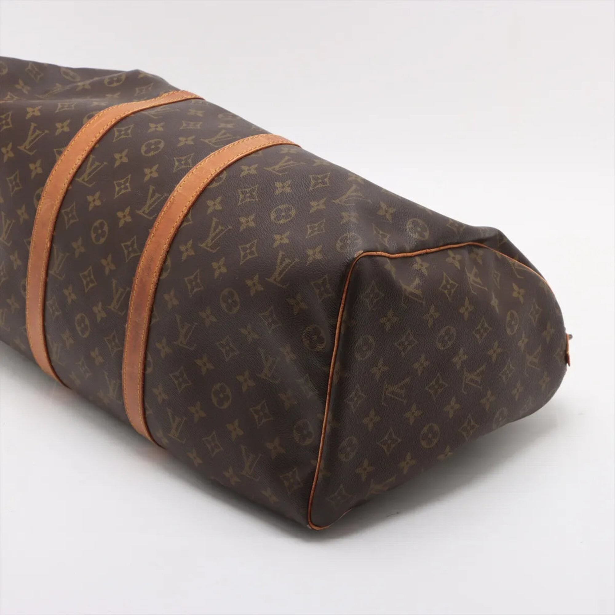 Louis Vuitton Brown Coated Canvas Leather Handbag Tote Bag (Pre-Owned)