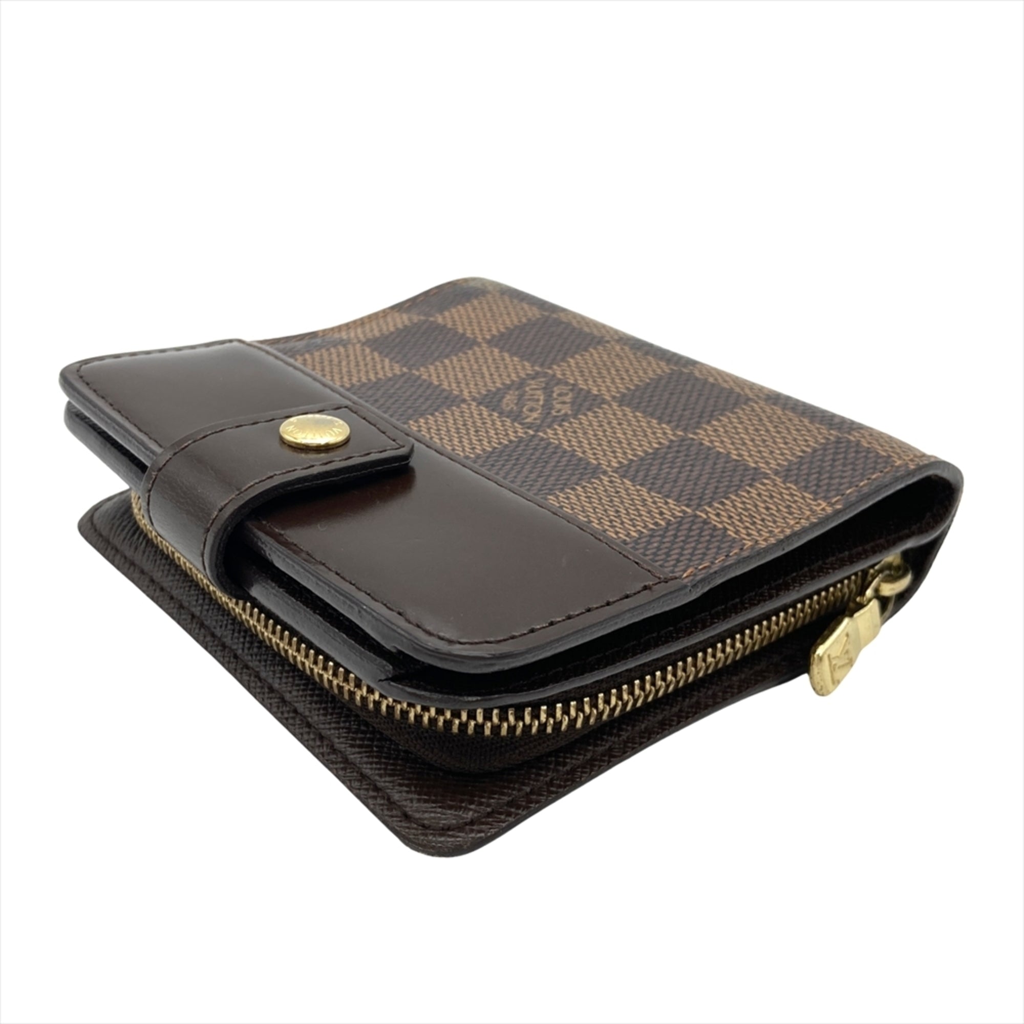 Louis Vuitton Damier Brown Damier Canvas Ebene Damier Canvas Wallet (Bi-Fold) (Pre-Owned)