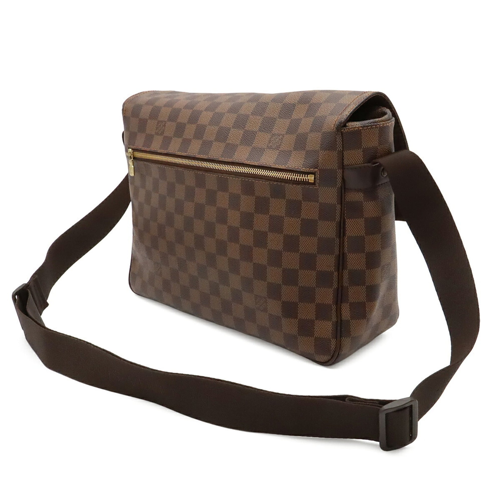 Louis Vuitton Brown Pvc Coated Canvas Messenger Bag Shoulder Bag (Pre-Owned)
