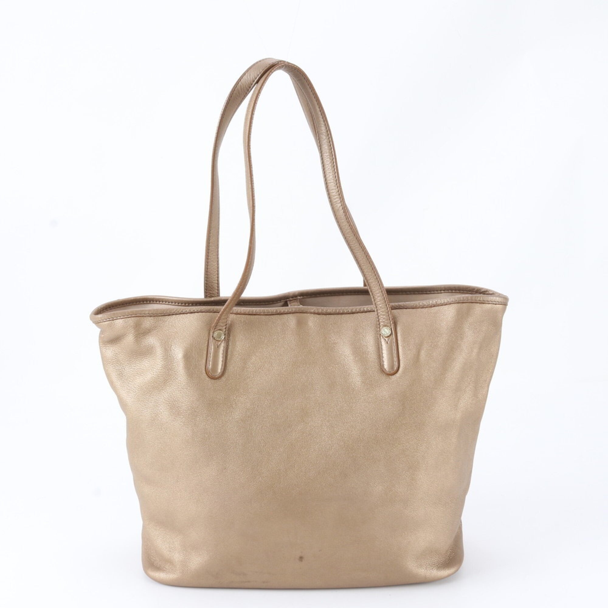 Bvlgari Gold Leather Handbag (Pre-Owned)