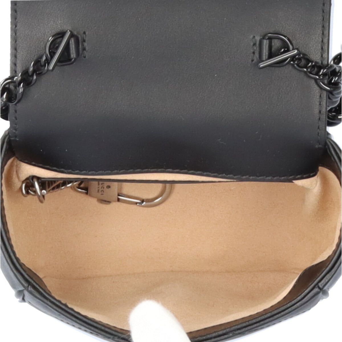 Gucci Black Leather Pochette Shoulder Bag (Pre-Owned)