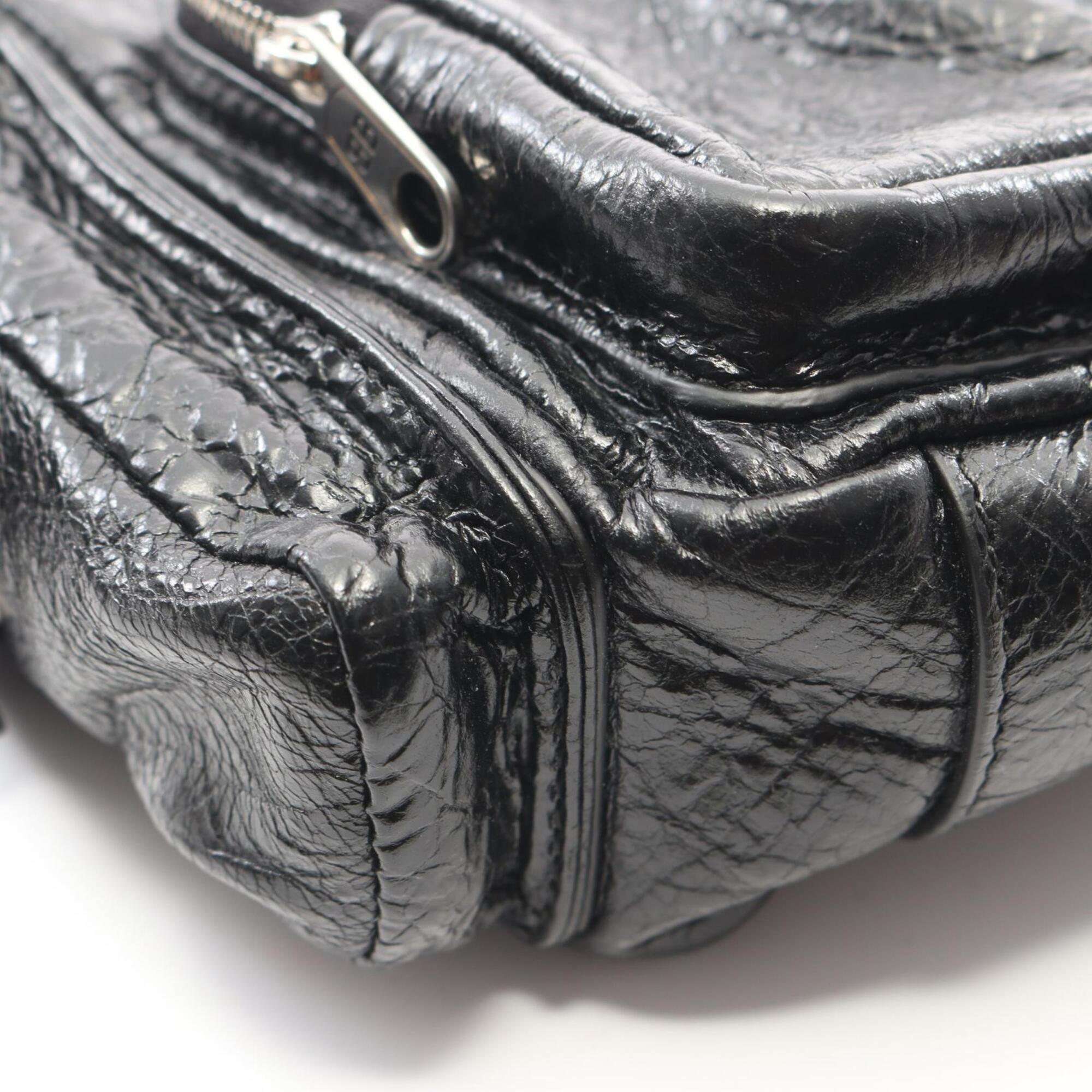 Balenciaga Black Leather Handbag Shoulder Bag Sling Bag (Pre-Owned)