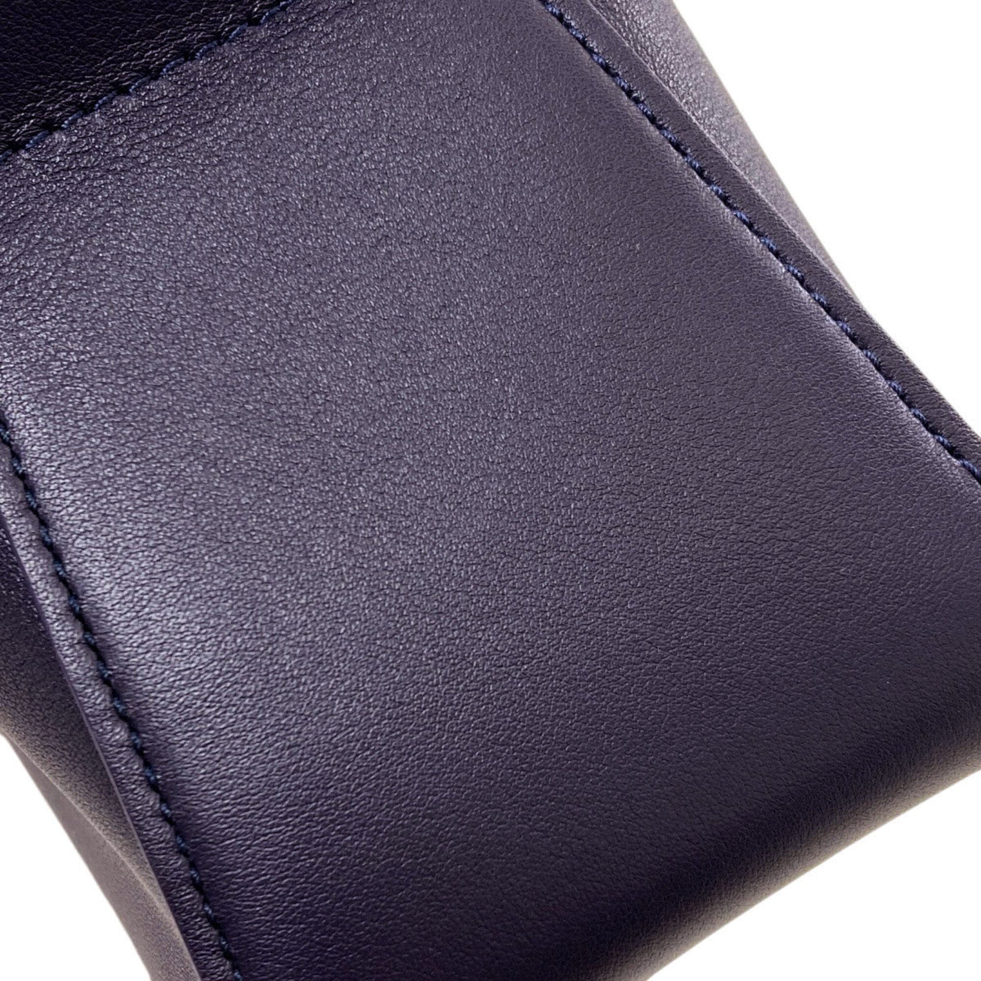 Salvatore Ferragamo Purple Leather Shoulder Bag (Pre-Owned)