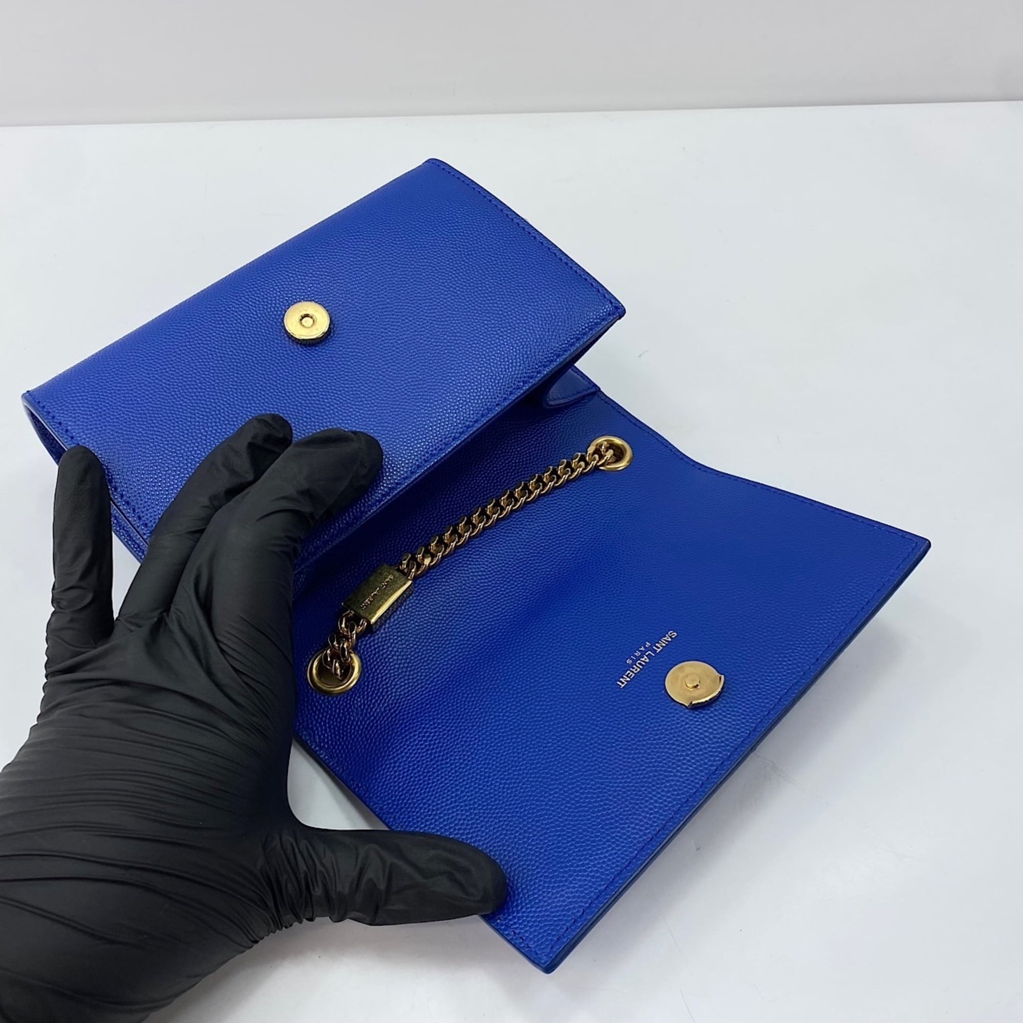 Yves Saint Laurent Blue Shoulder Bag (Pre-Owned)