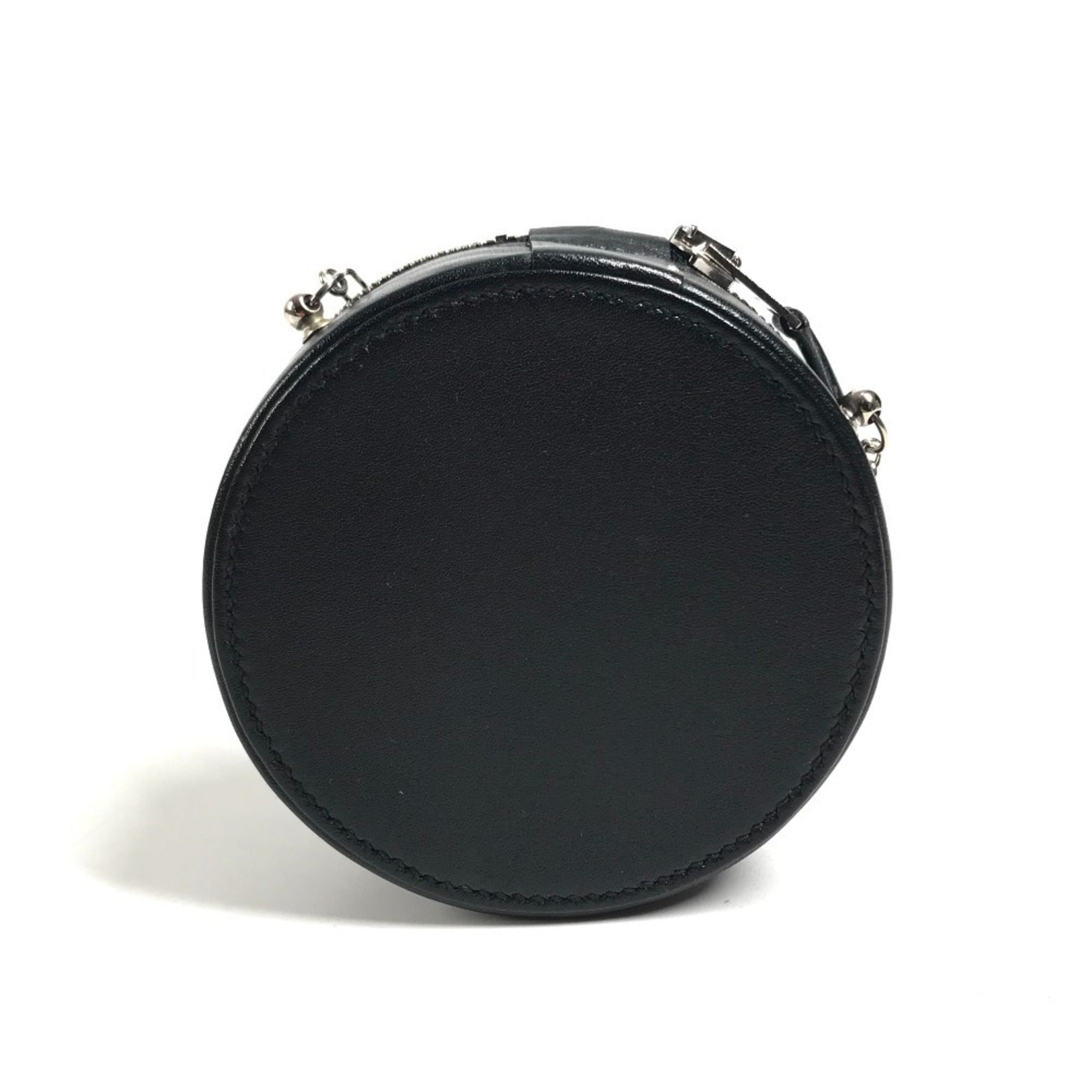 Hermes Black Swift Leather Pochette Shoulder Bag (Pre-Owned)