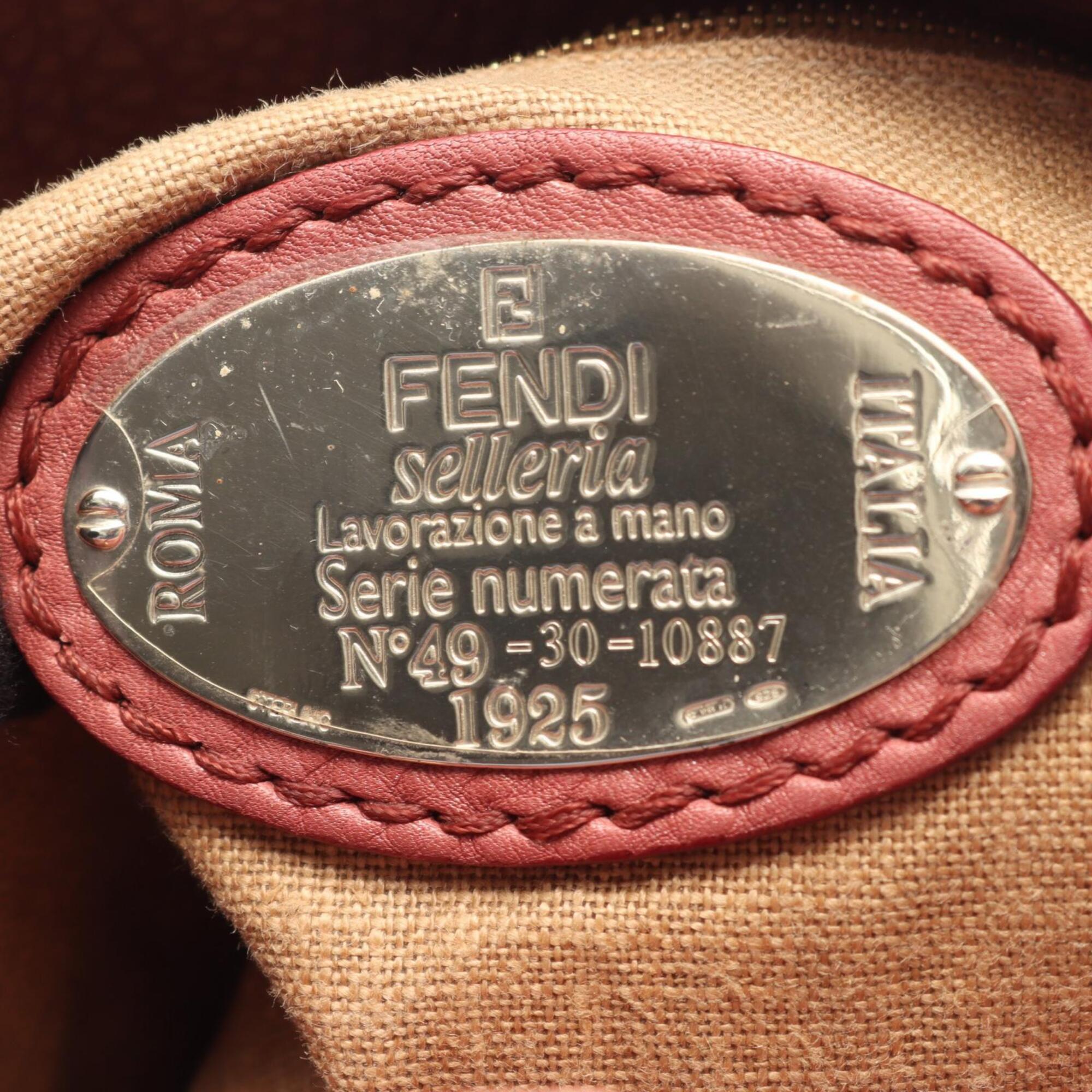 Fendi Pink Leather Handbag Tote Bag (Pre-Owned)