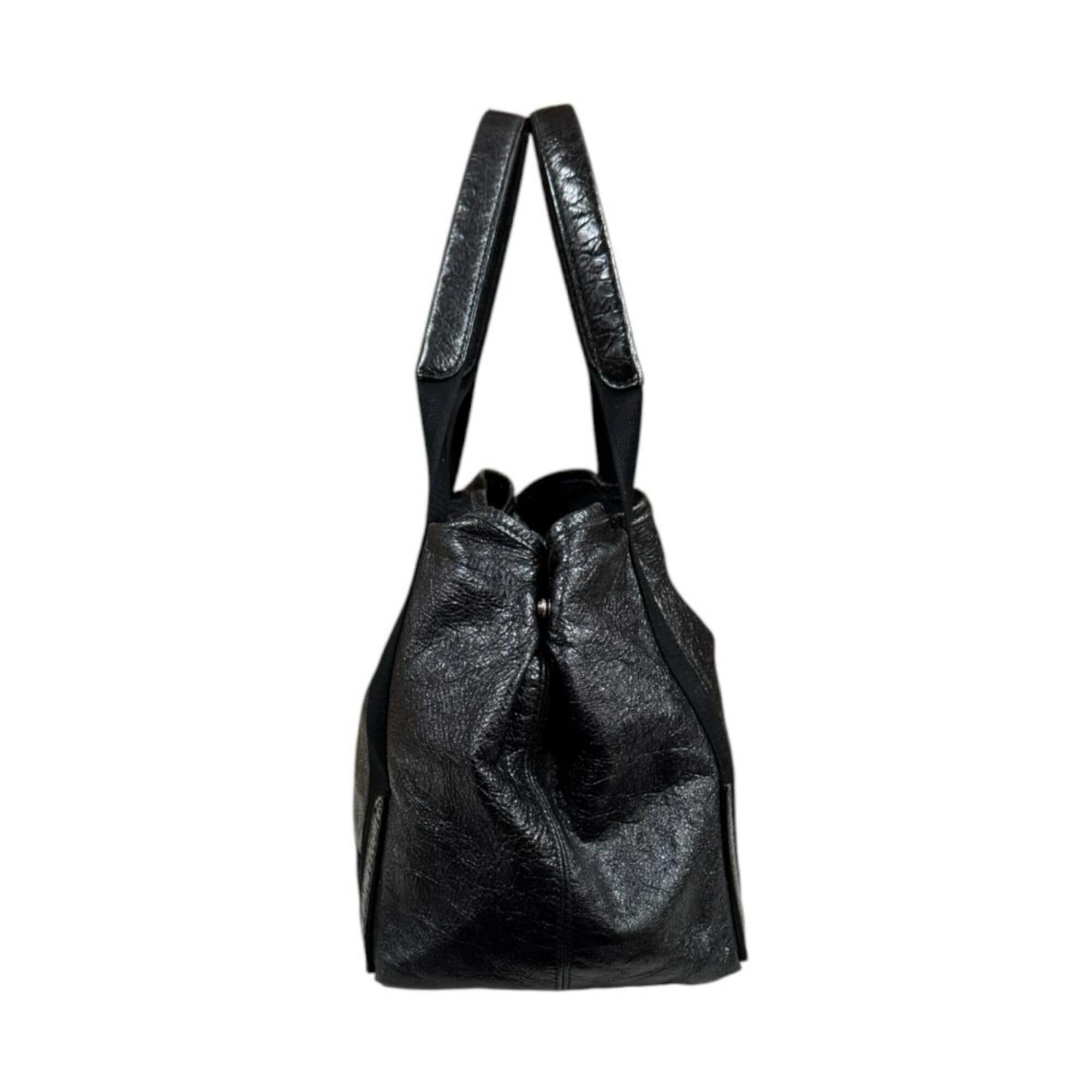 Balenciaga Black Leather Tote Bag (Pre-Owned)