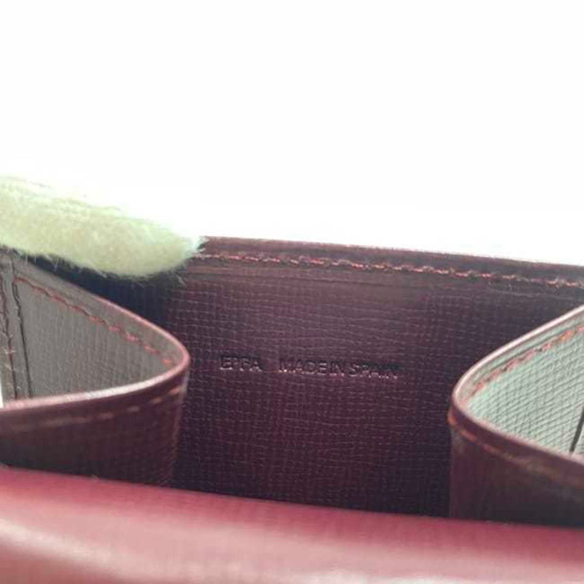 Cartier Bordeaux Leather Coin Purse/Coin Case (Pre-Owned)