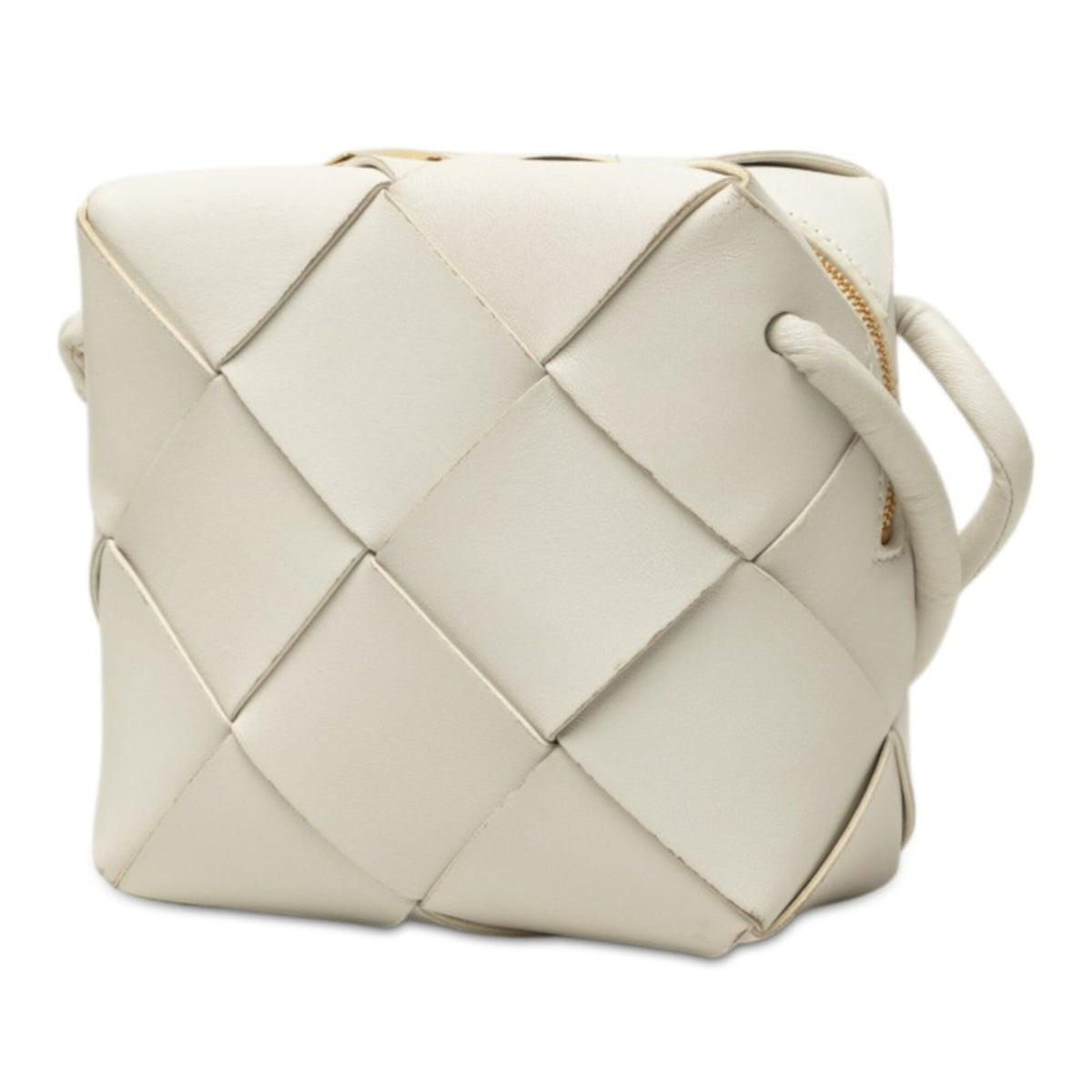 Bottega Veneta White Leather Shoulder Bag (Pre-Owned)