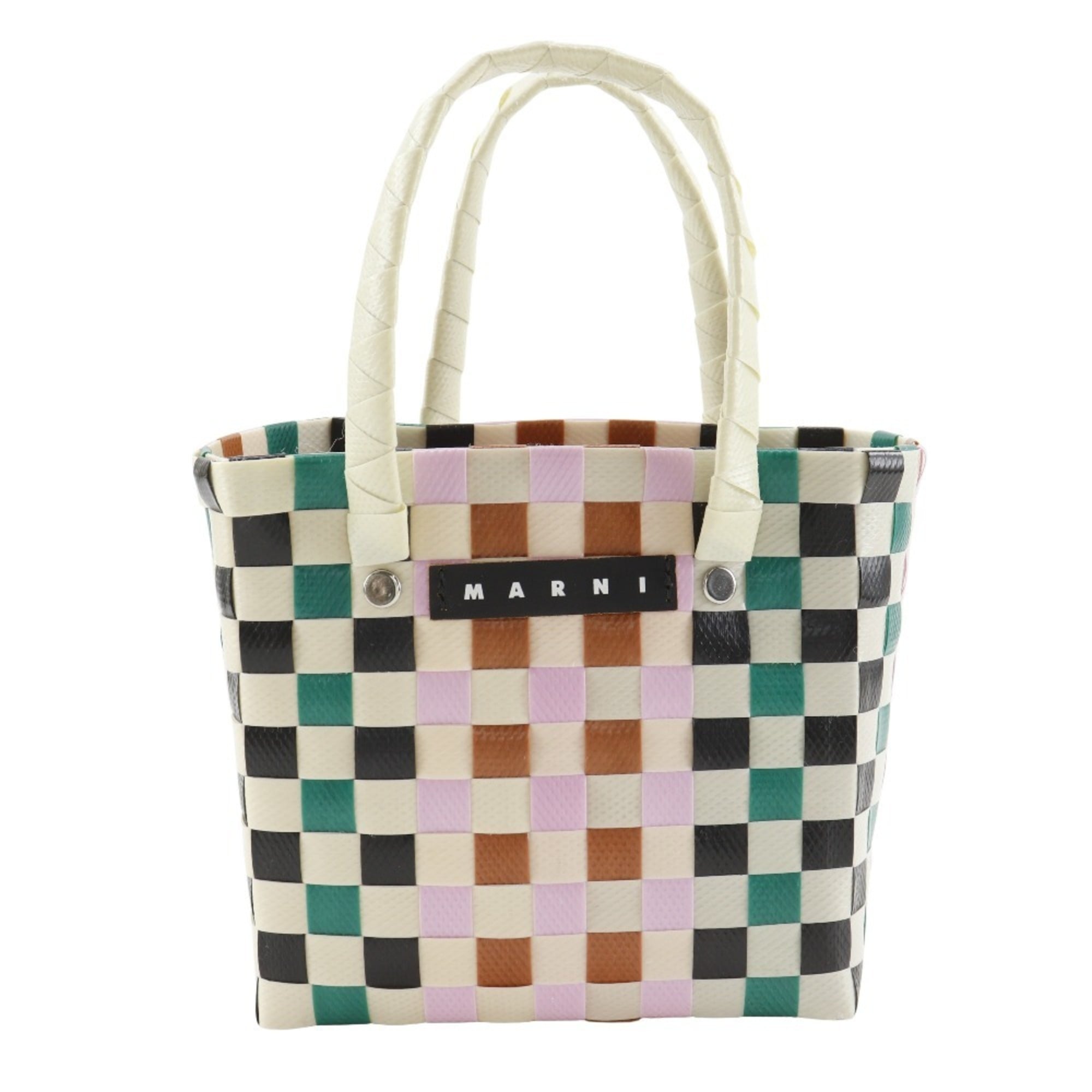 Marni Multi-Color White Polypropylene Basket Handbag (Pre-Owned)