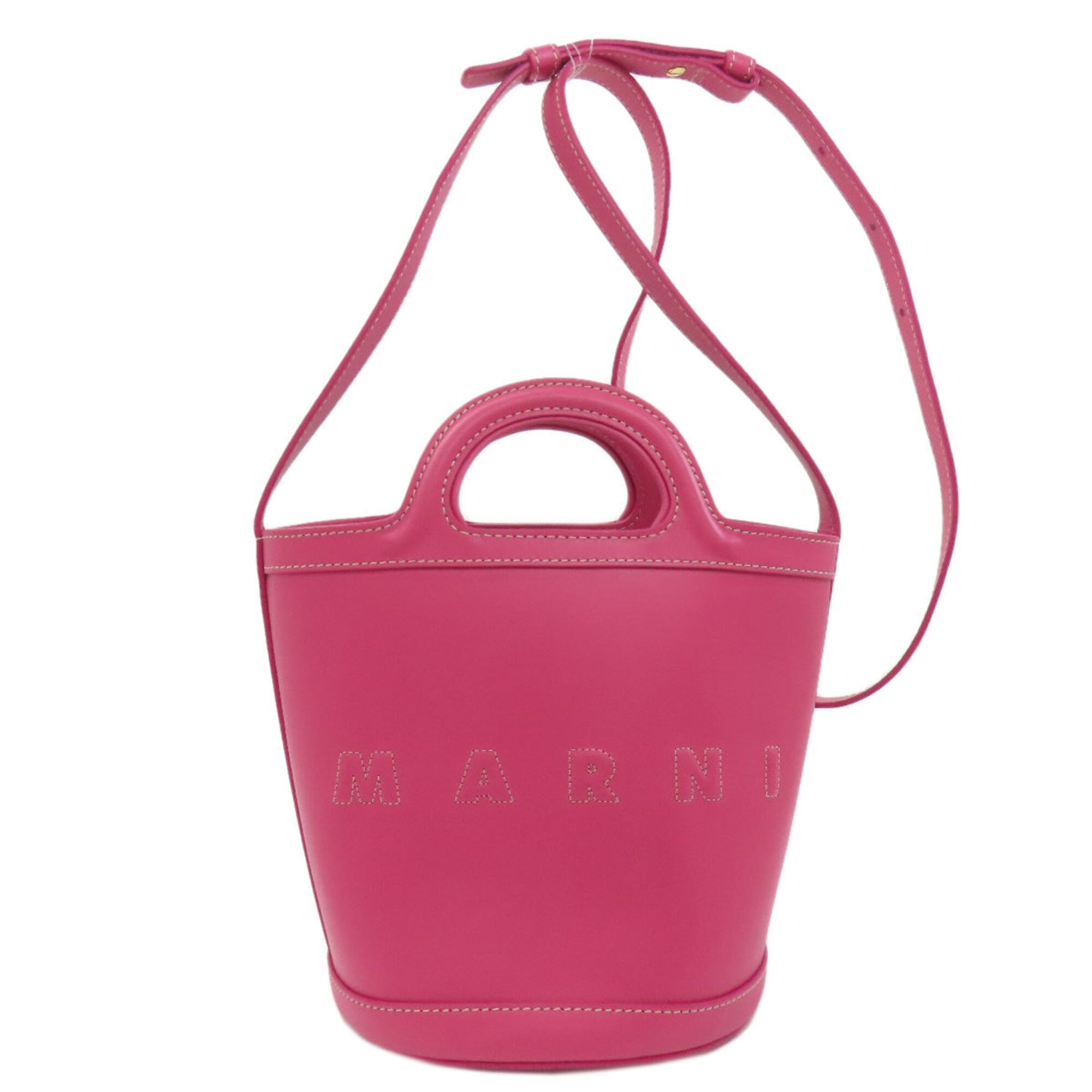 Marni Pink Leather Shoulder Bag (Pre-Owned)