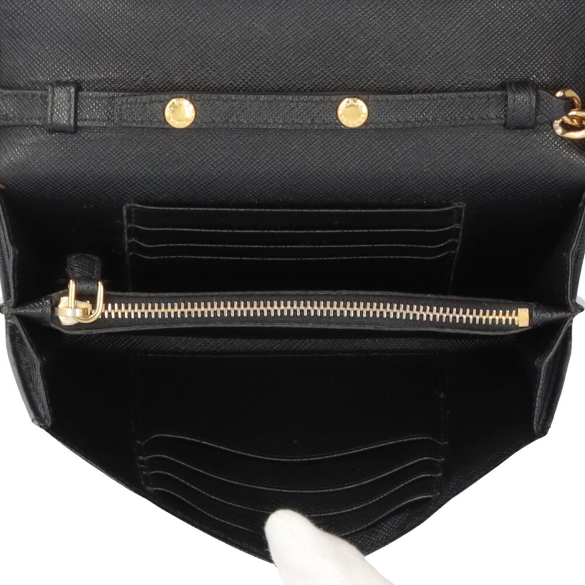 Prada Black Nero Leather Shoulder Bag (Pre-Owned)