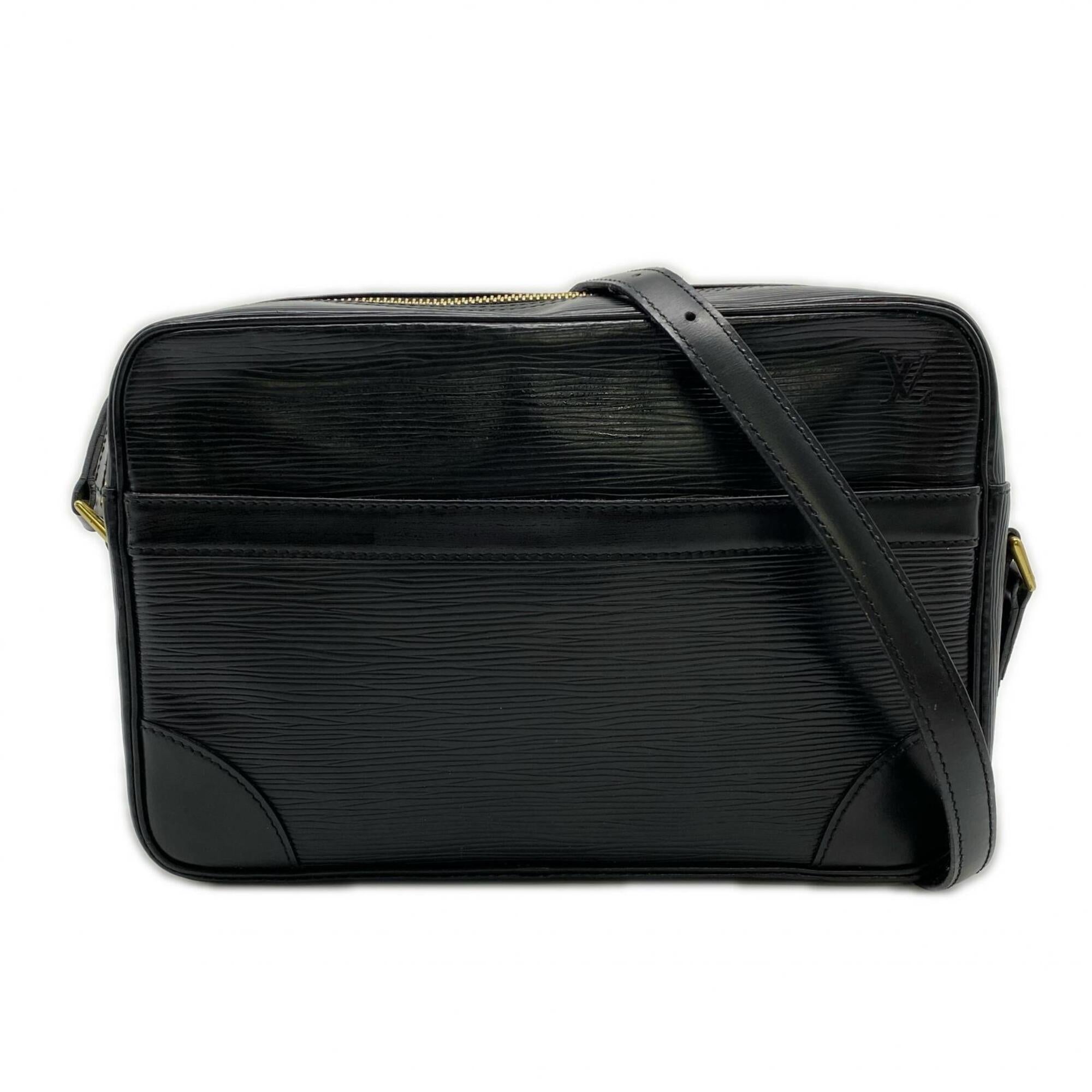 Louis Vuitton Black Noir Leather Shoulder Bag (Pre-Owned)