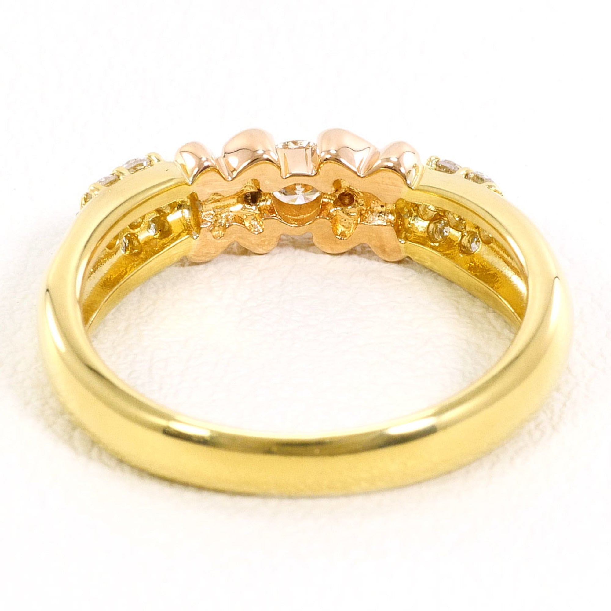 Unbranded Pink Gold Yellow Gold Yellow Gold (18K) Pink Gold (18K) Band Ring (Pre-Owned)