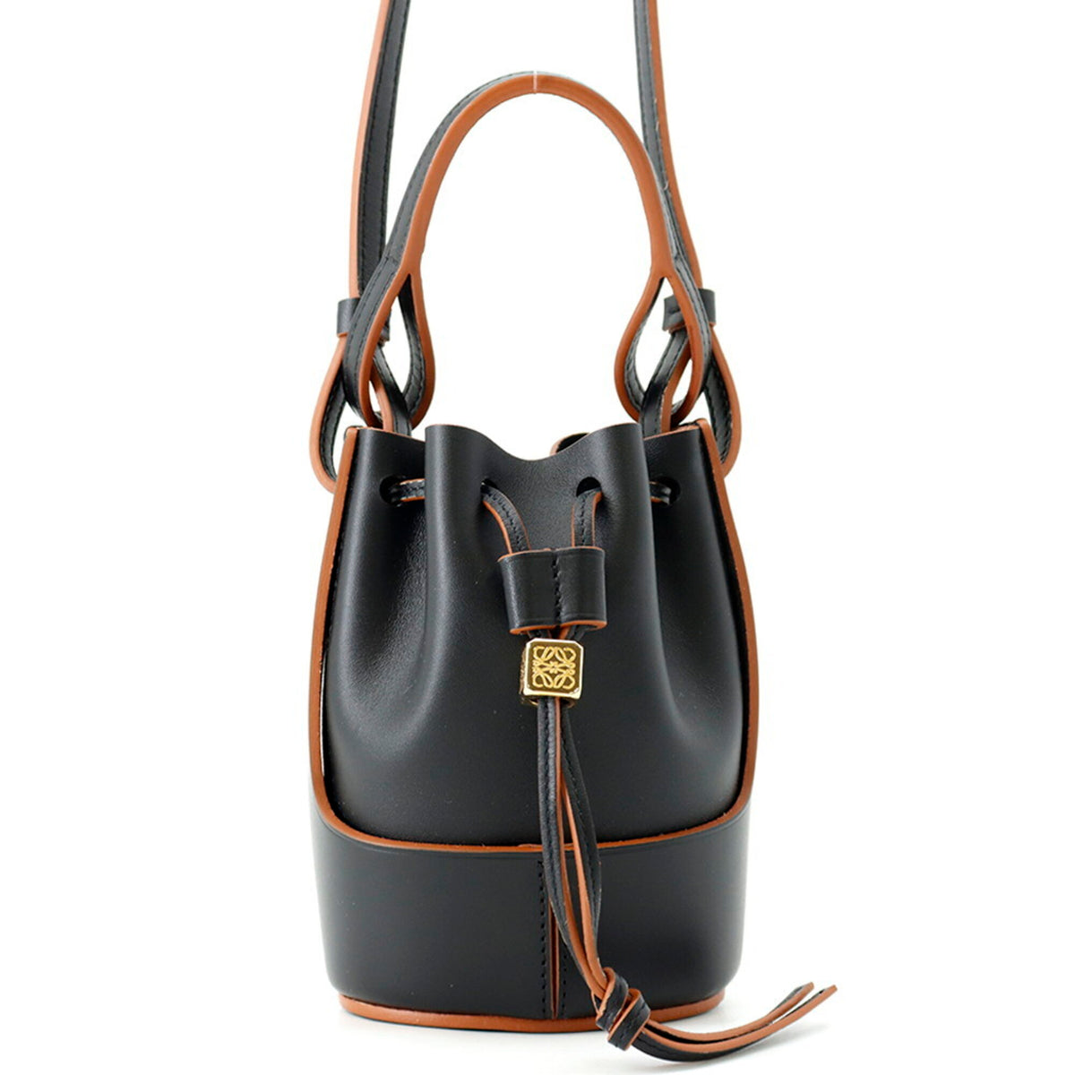 Loewe Black Brown Leather Shoulder Bag (Pre-Owned)