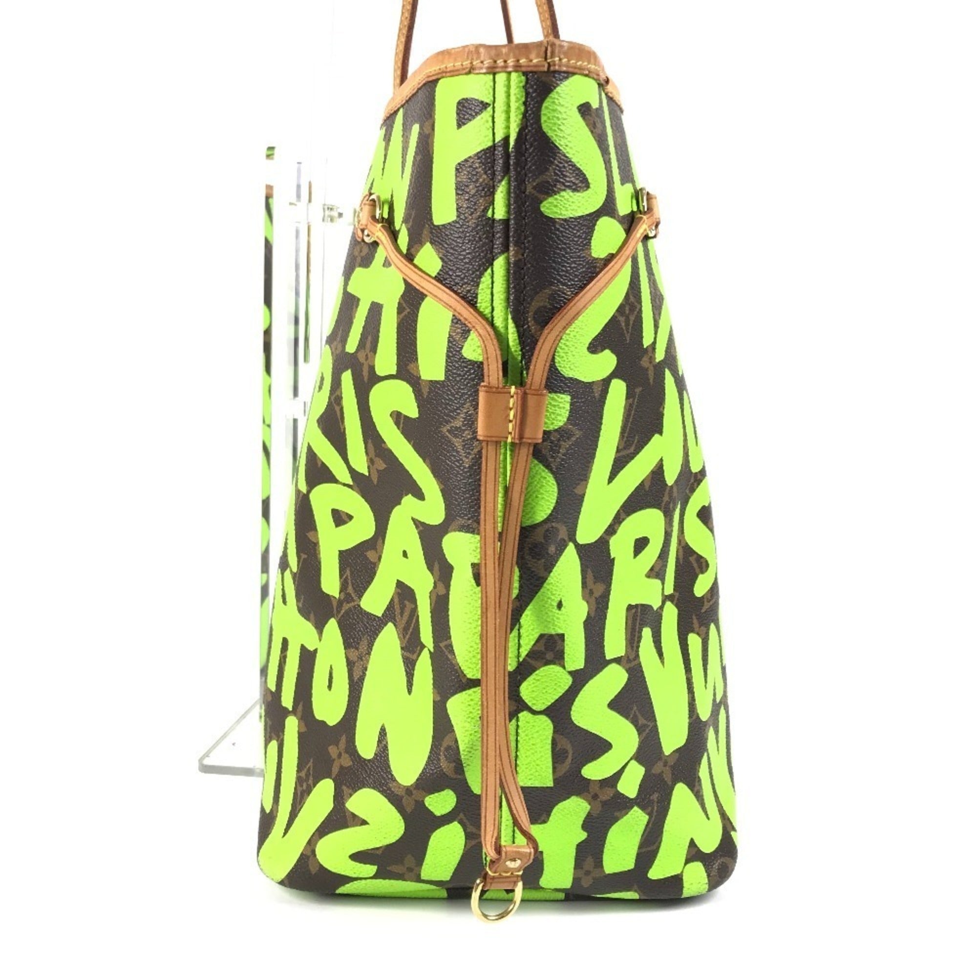 Louis Vuitton Brown Green Vert Monogram Graffiti Shoulder Bag Tote Bag (Pre-Owned)