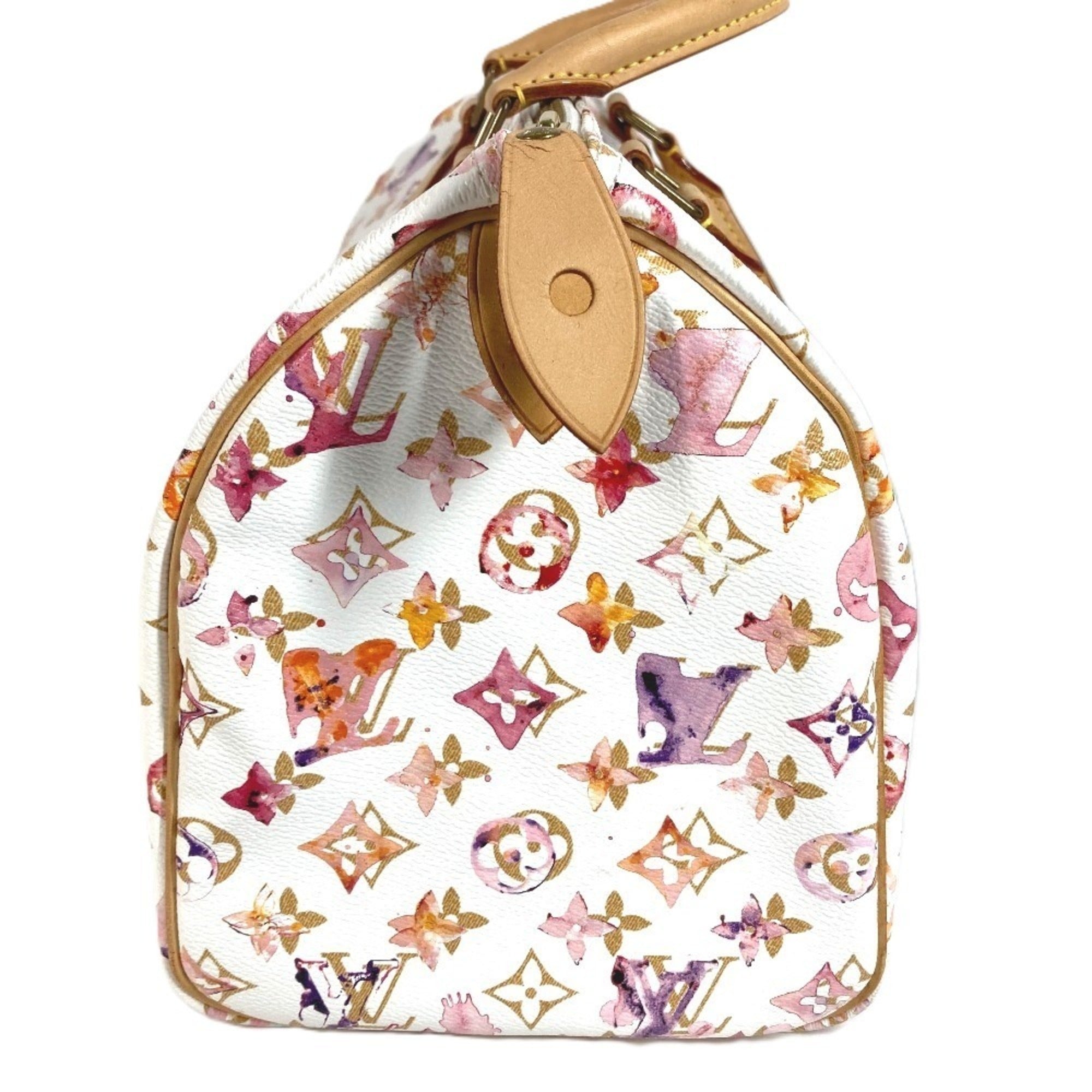 Louis Vuitton Multi-Color White Monogram Boston Bag Handbag (Pre-Owned)