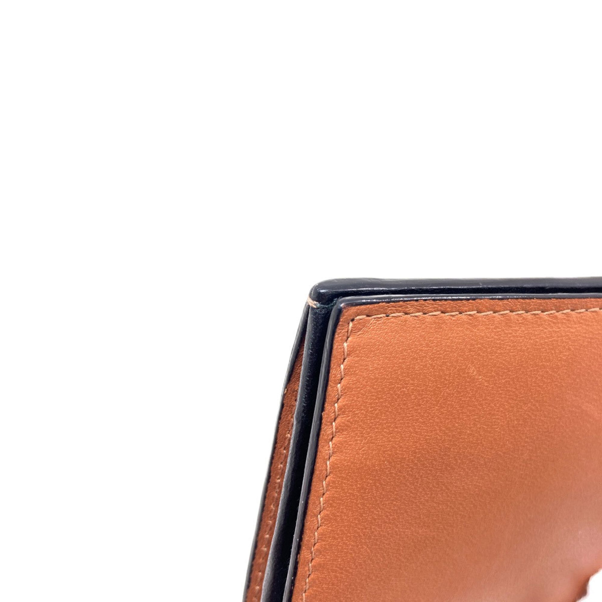 Loewe Brown Leather Long Wallet (Bi-Fold) (Pre-Owned)