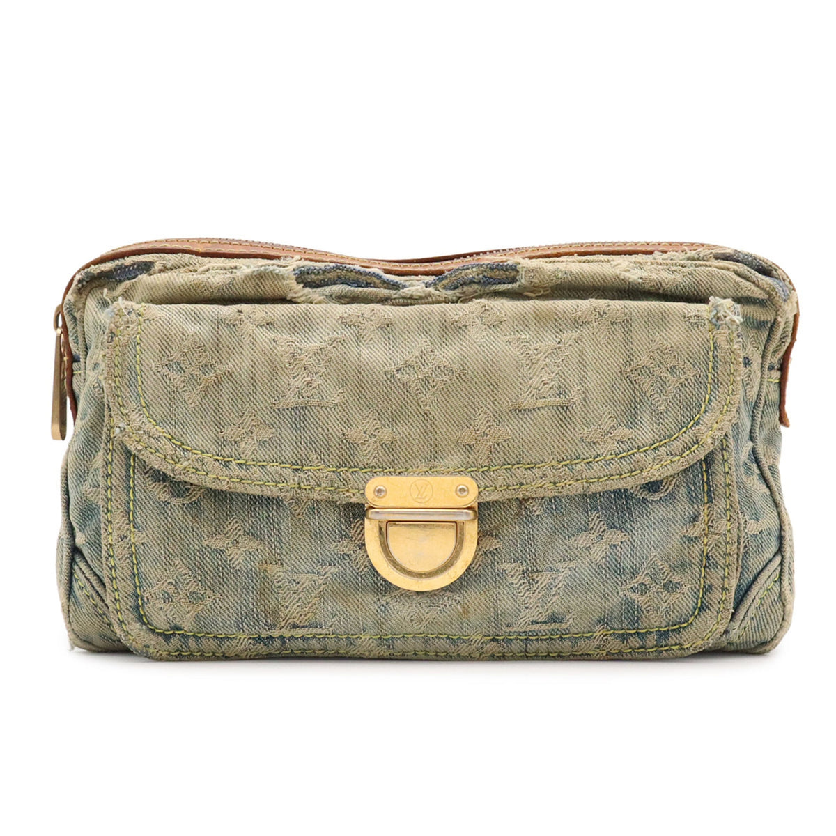 Louis Vuitton Blue Monogram Monogram Denim Fanny Pack Shoulder Bag Sling Bag (Pre-Owned)