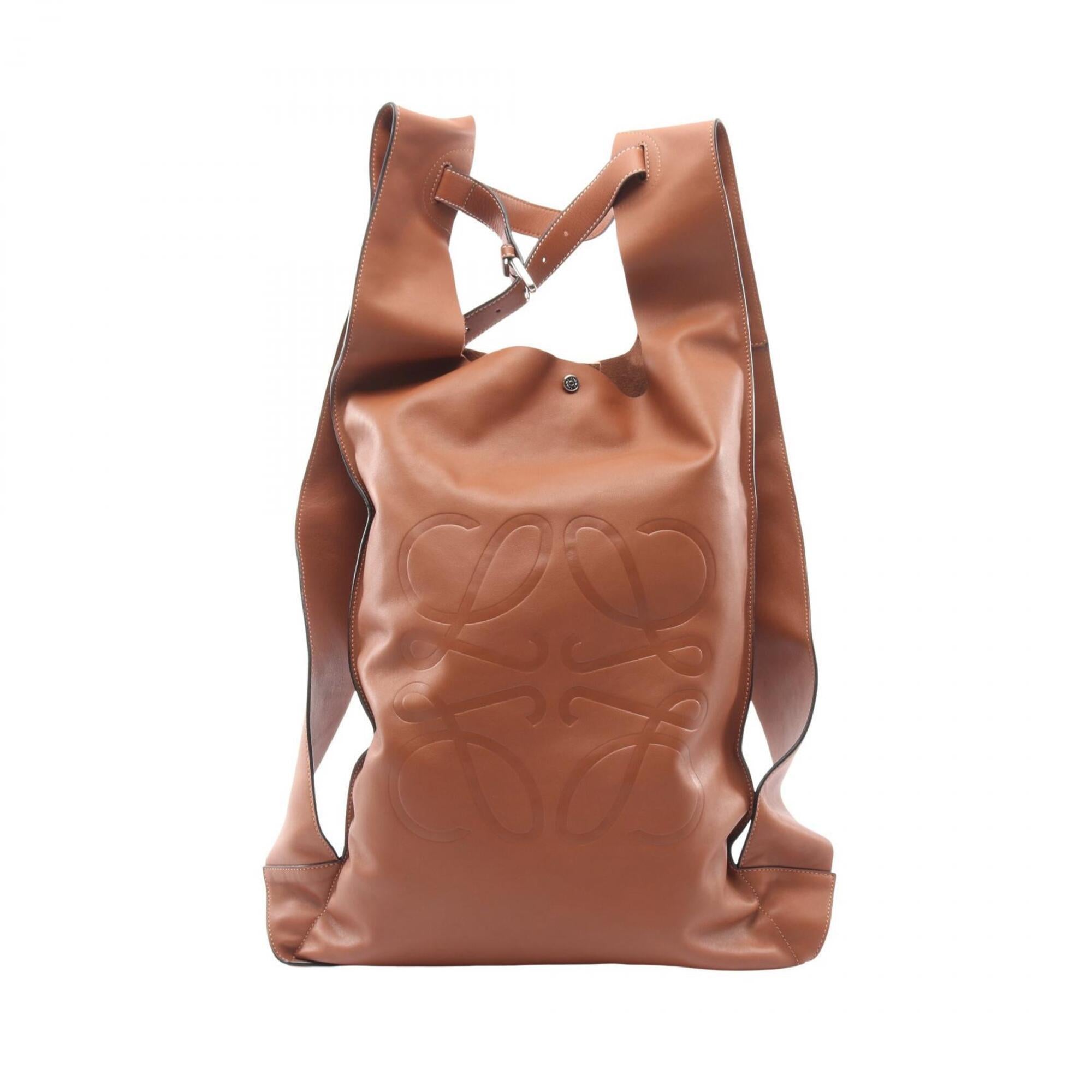 Loewe Brown Leather Backpack Handbag (Pre-Owned)