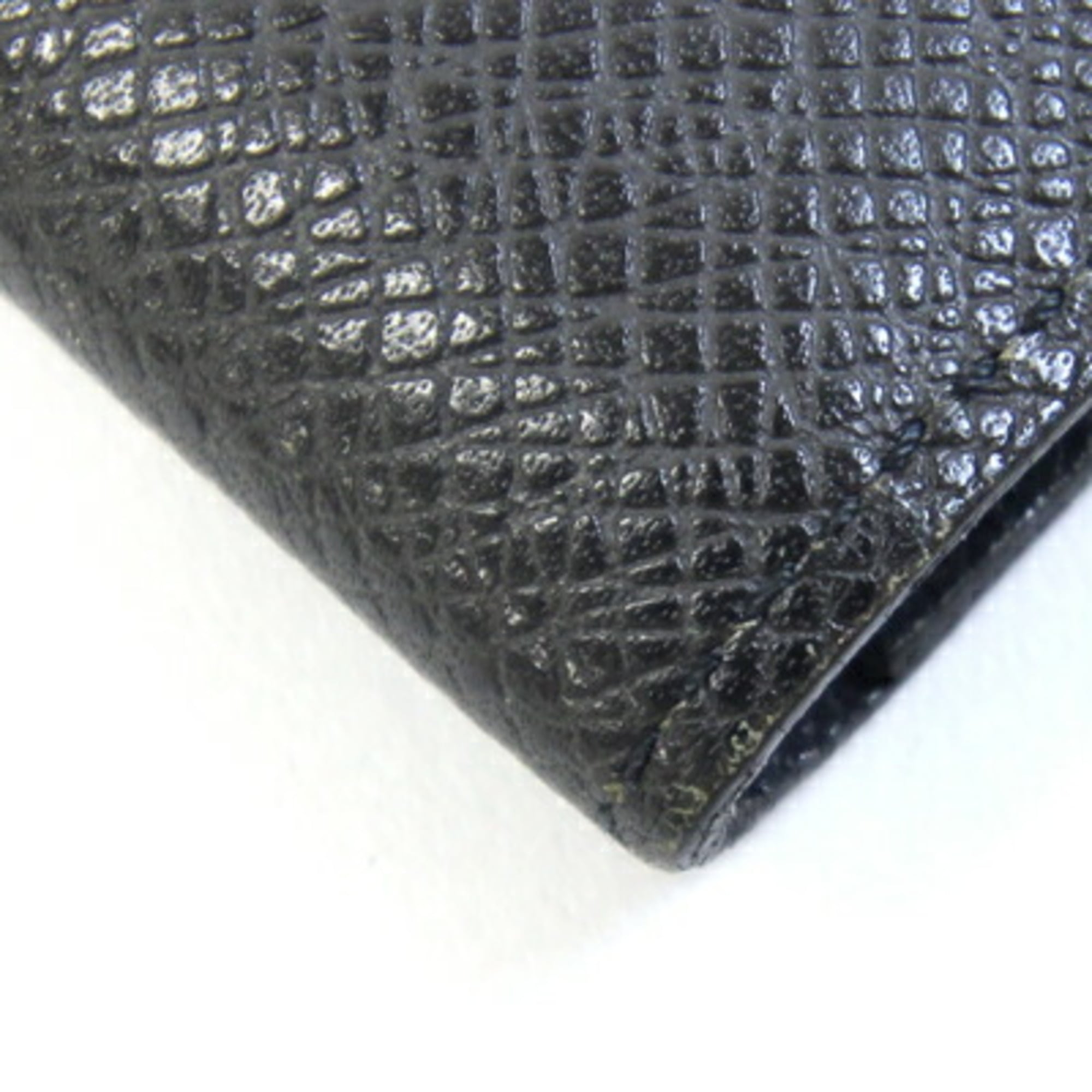 Louis Vuitton Black Noir Taiga Leather Long Bill Wallet (Bi-Fold) (Pre-Owned)