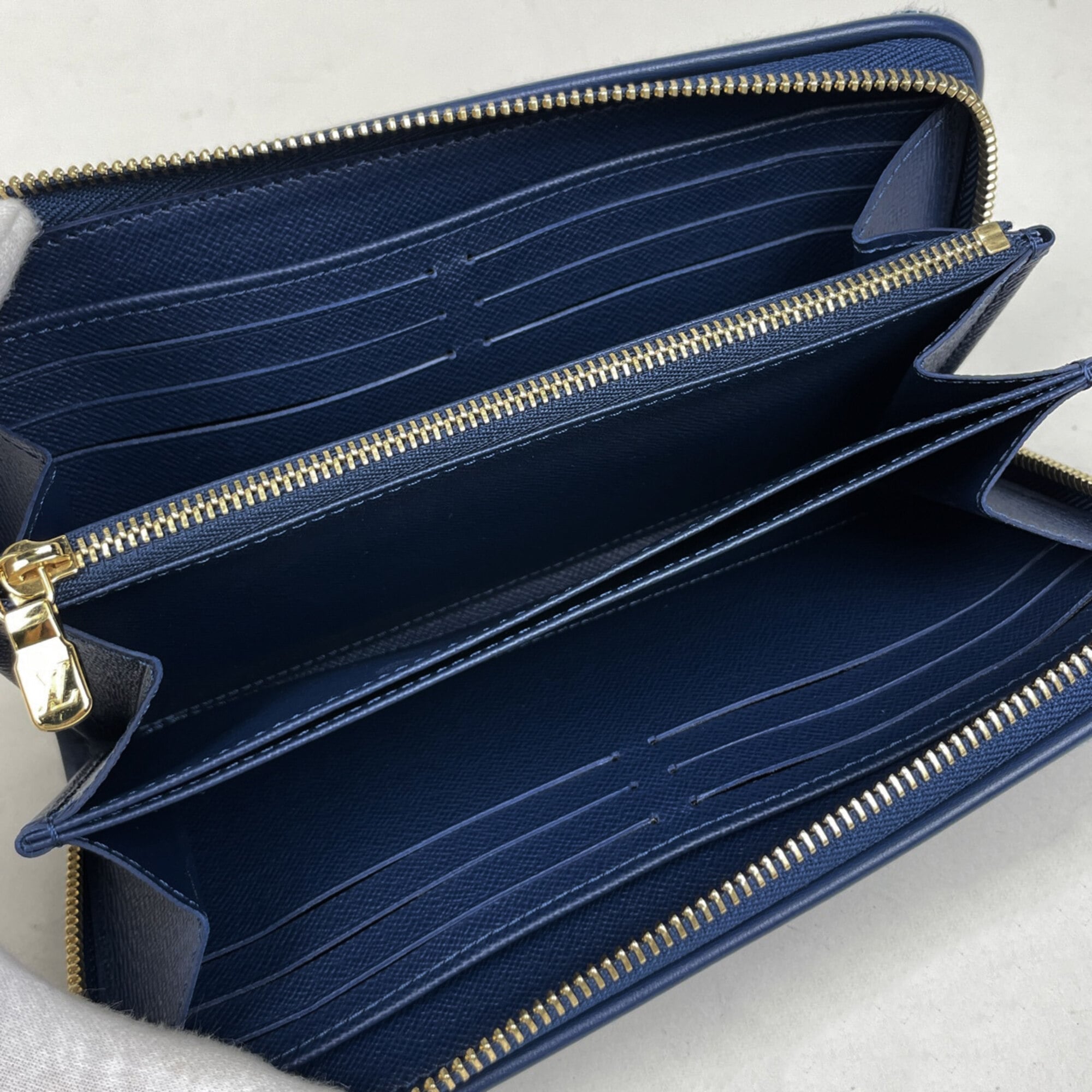 Louis Vuitton Blue Monogram Monogram Denim Long Wallet (Bi-Fold) (Pre-Owned)