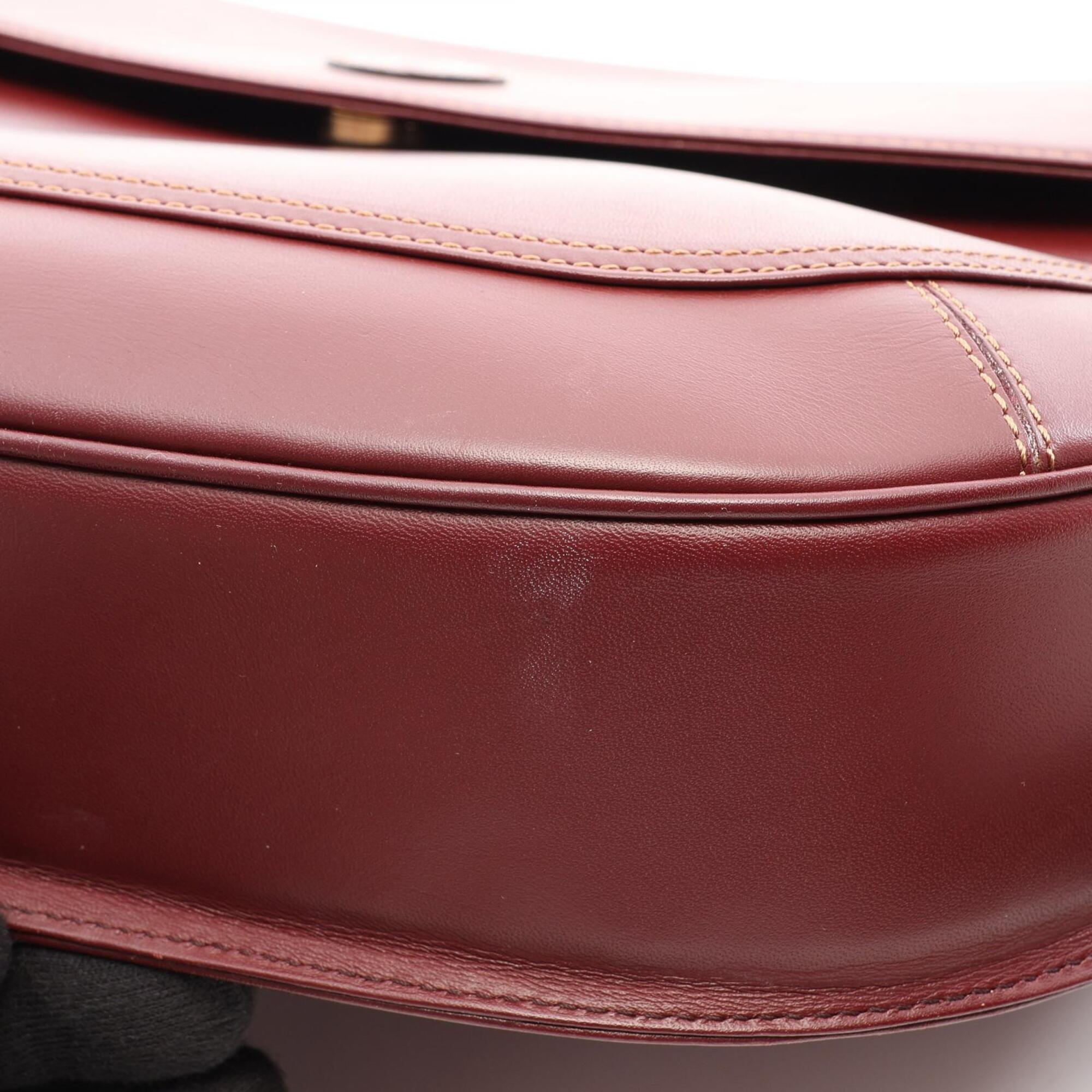 Cartier Must Bordeaux Leather Shoulder Bag (Pre-Owned)