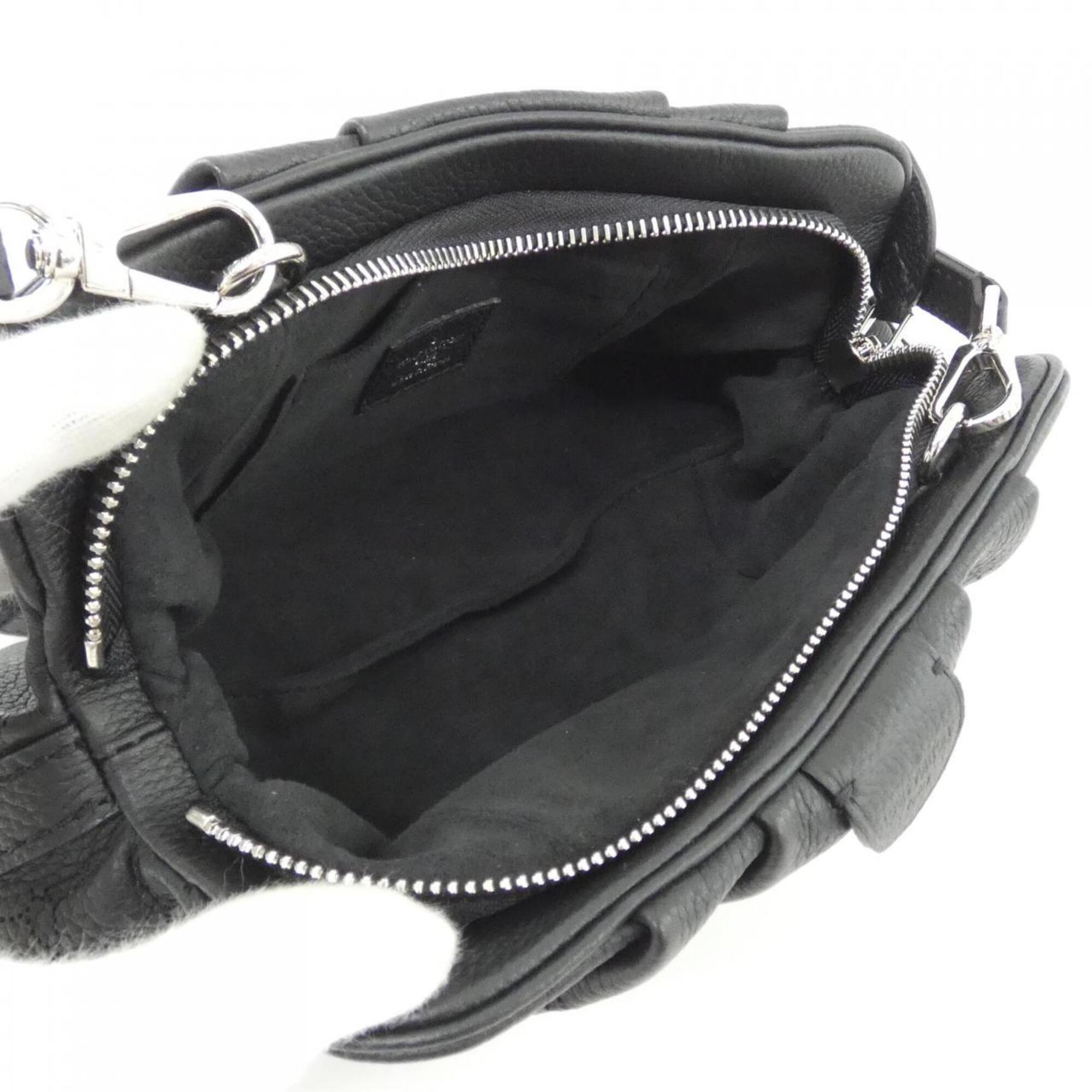 Louis Vuitton Black Leather Shoulder Bag (Pre-Owned)