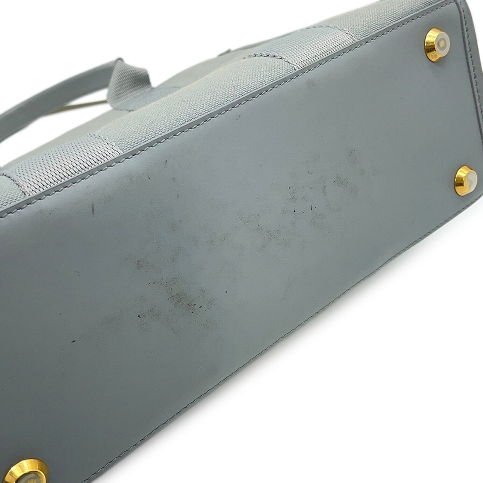 Balenciaga Gray Canvas Handbag Tote Bag (Pre-Owned)
