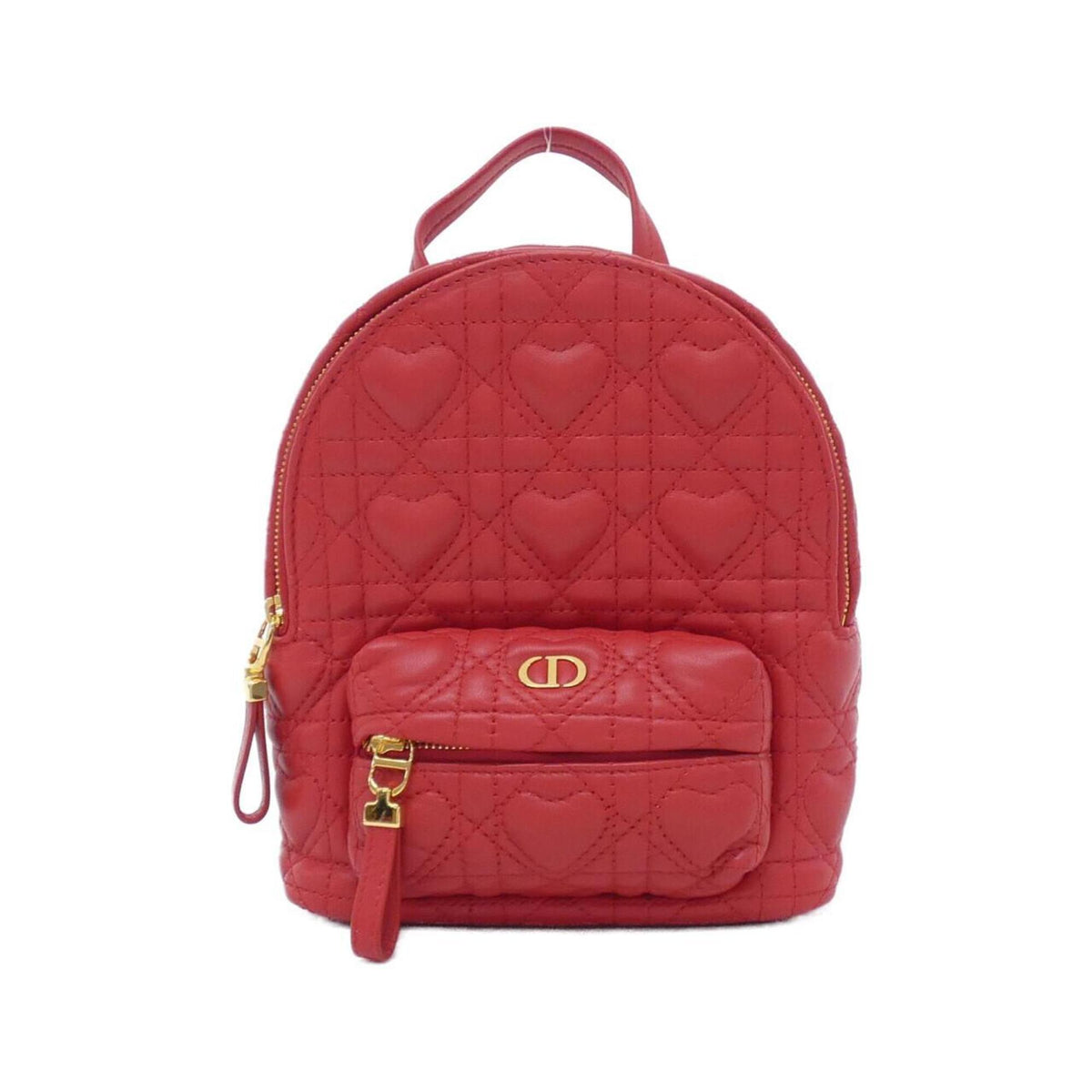 Christian Dior Red Color Leather Backpack (Pre-Owned)
